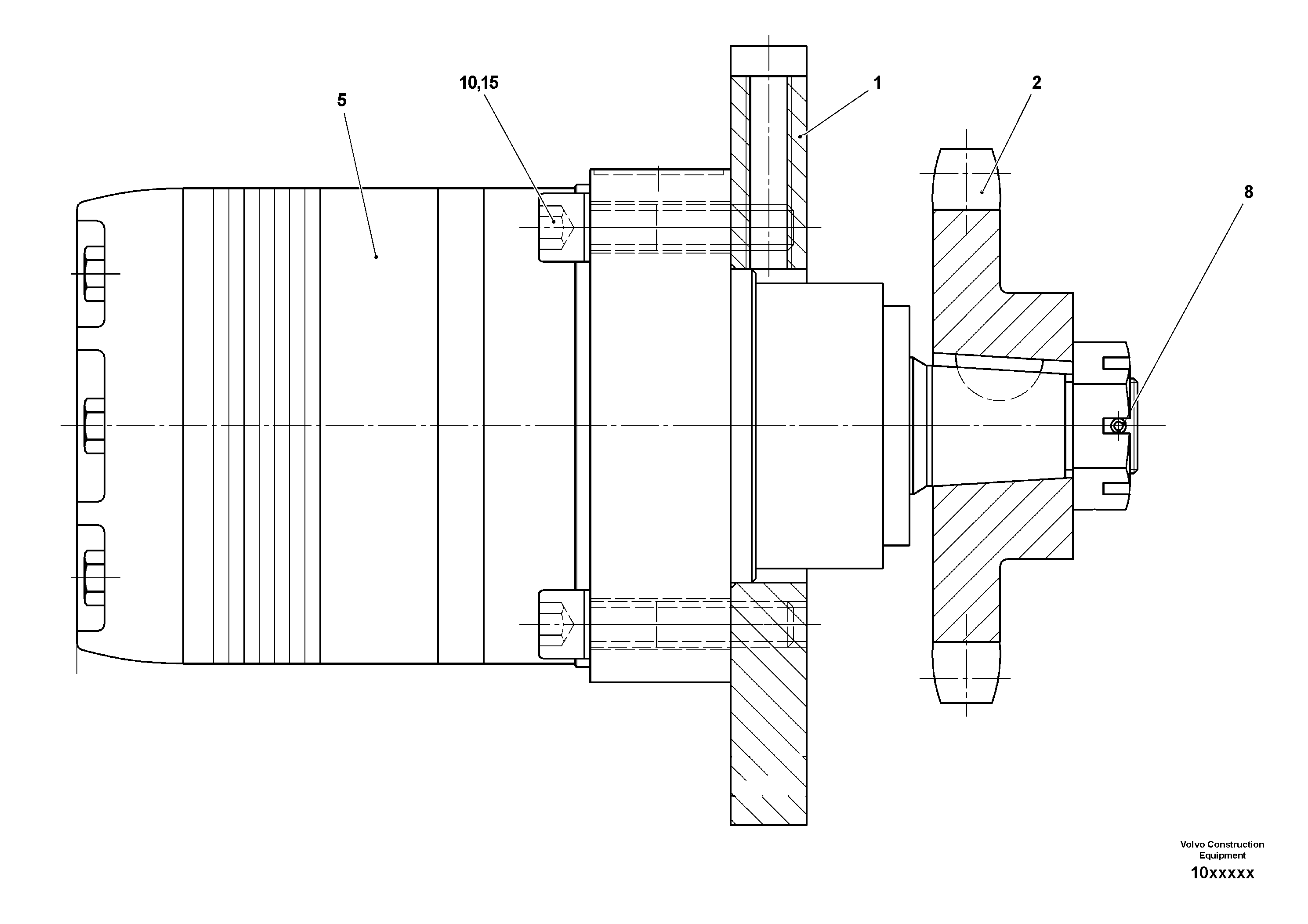 Схема запчастей Volvo ABG4371 S/N 0847503049- - 98162 Drive Assembly 