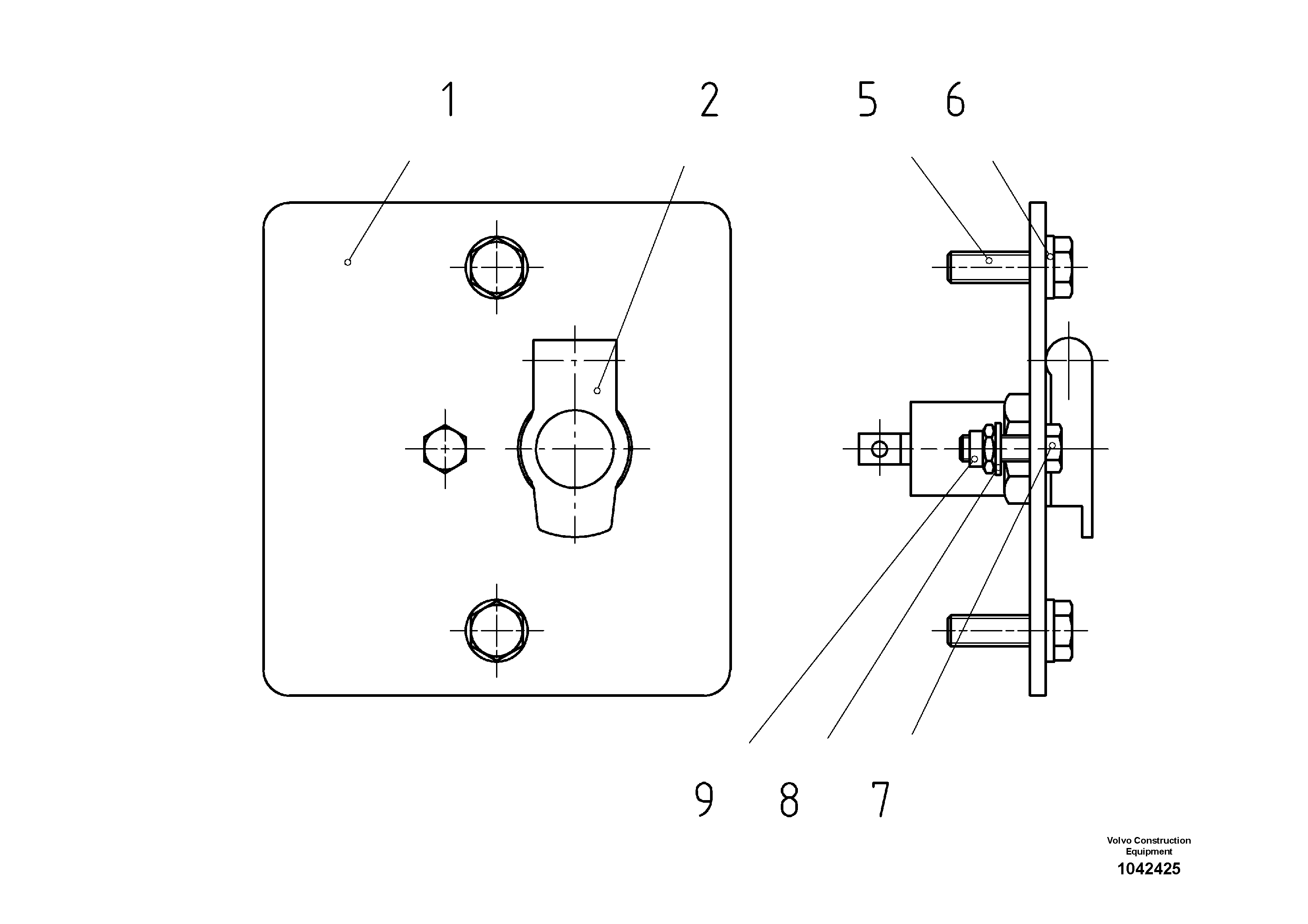 Схема запчастей Volvo ABG3870 - 74438 Mounting Parts Socket ABG3870 S/N 20538 -