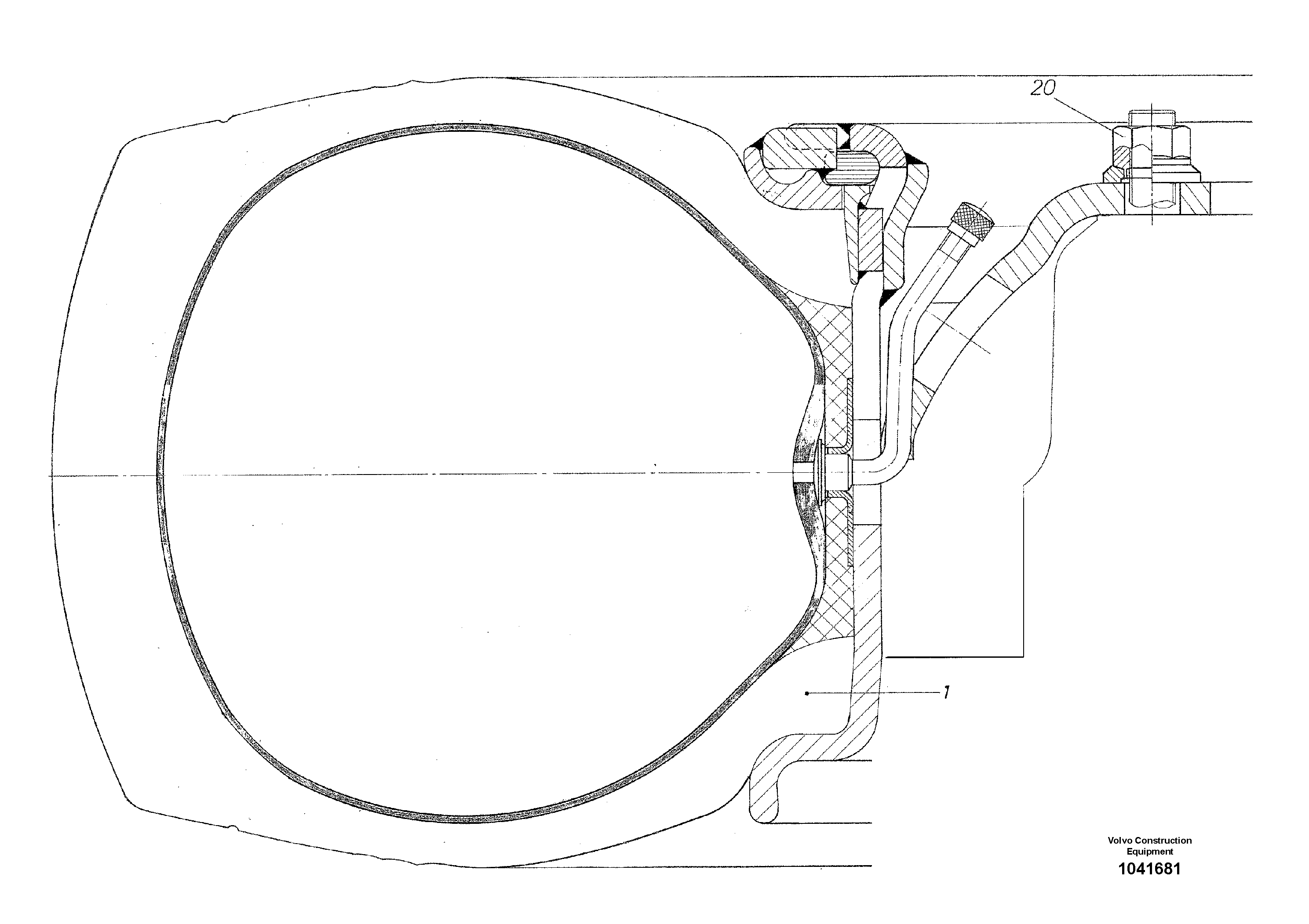 Схема запчастей Volvo ABG3870 - 49763 Rear Wheel Assembly ABG3870 S/N 20538 -