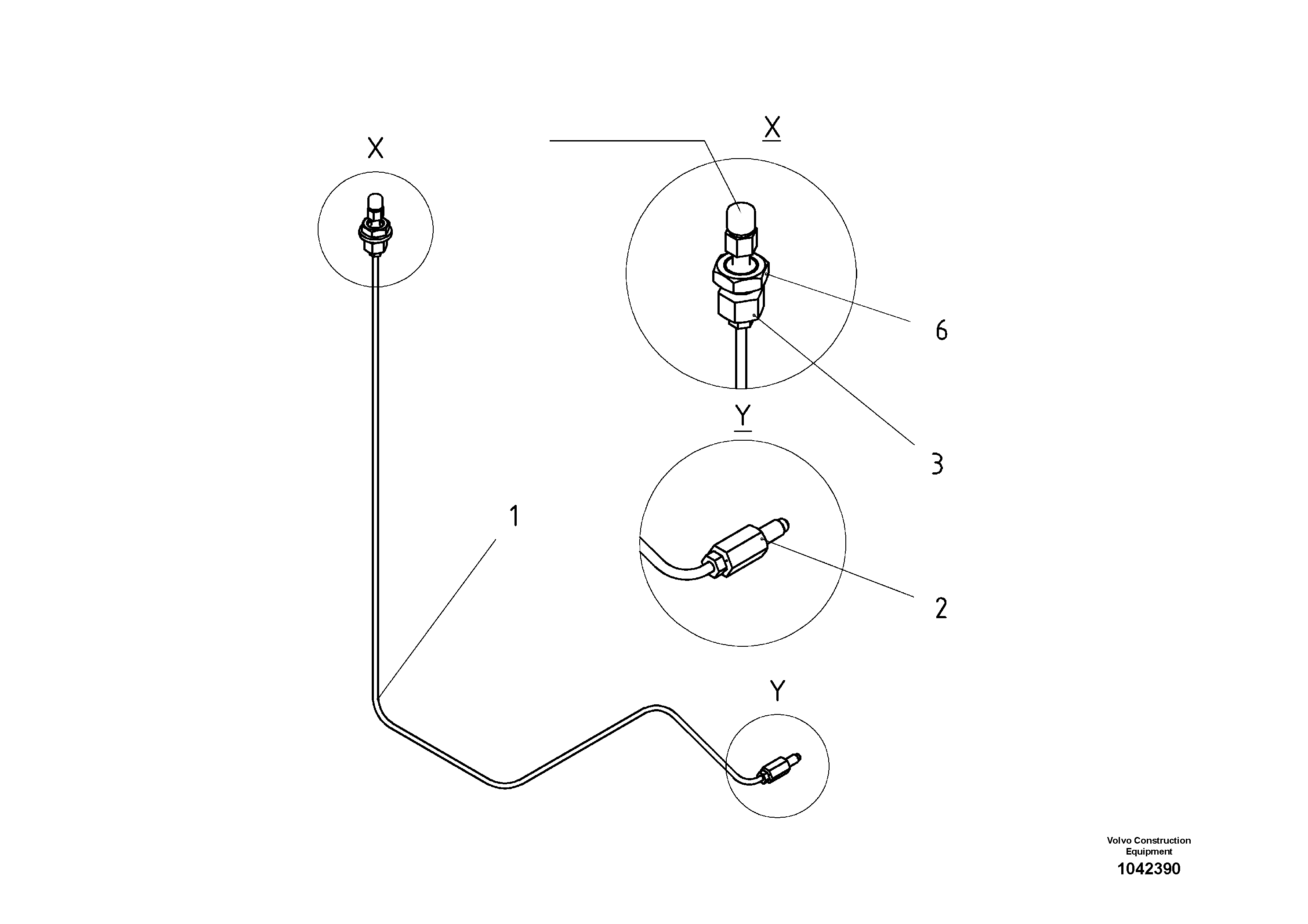 Схема запчастей Volvo ABG3870 - 52033 Brake Breather Pipe ABG3870 S/N 20538 -