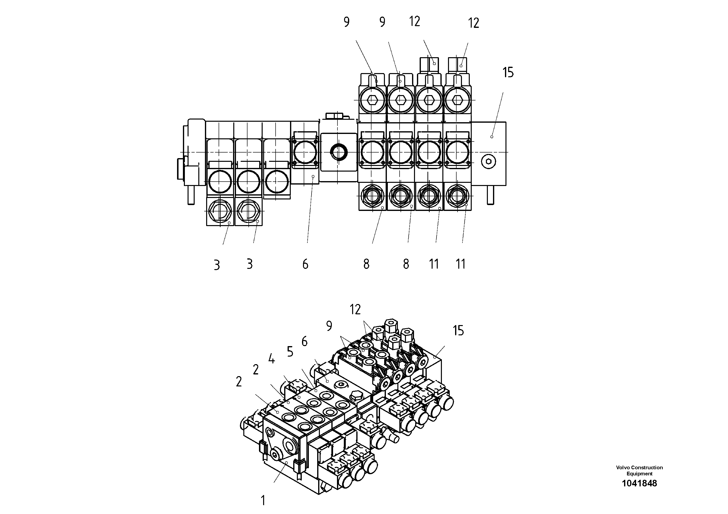 Схема запчастей Volvo ABG3870 - 48224 Control block ABG3870 S/N 20538 -