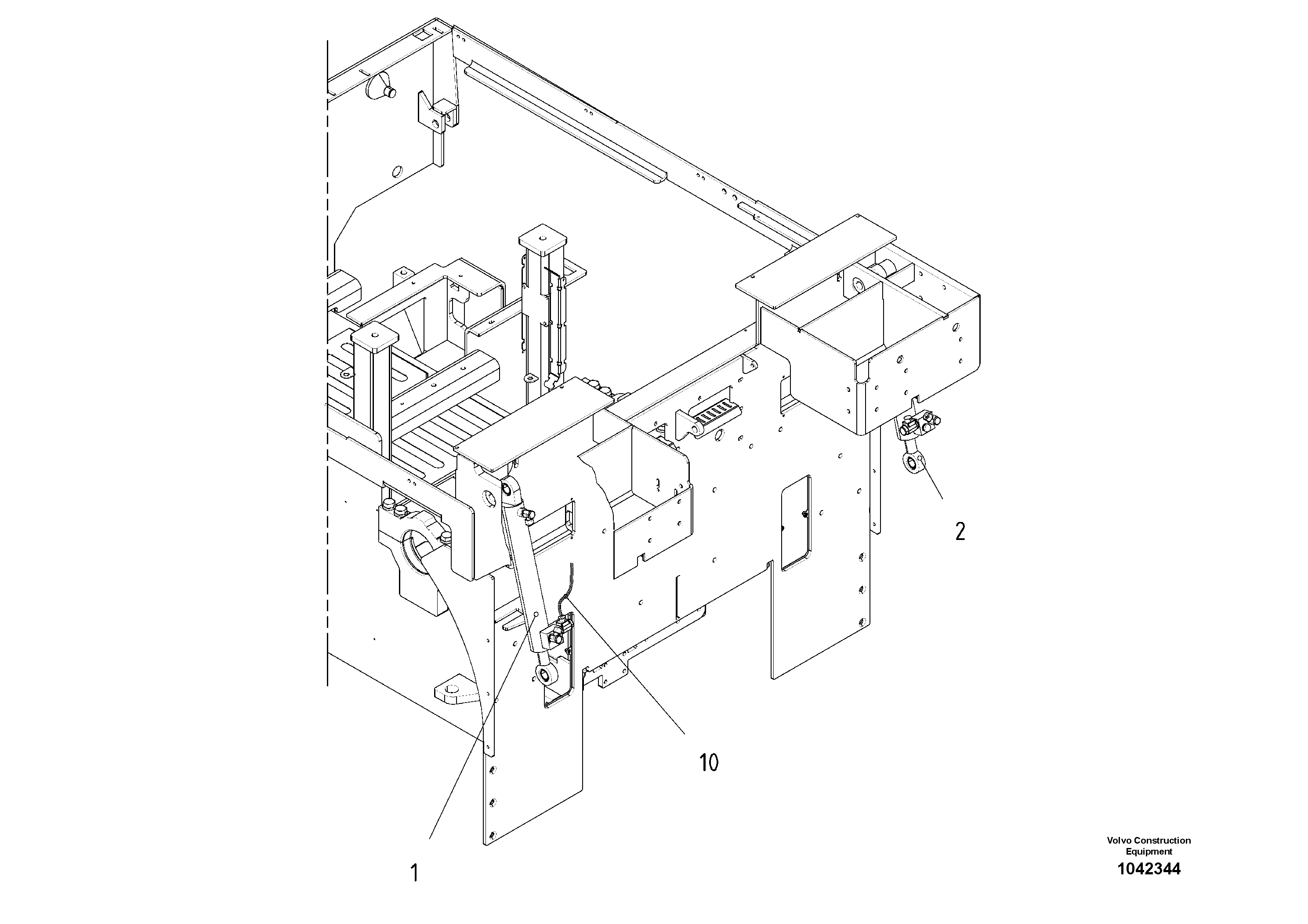 Схема запчастей Volvo ABG3870 - 48257 Screed Lock ABG3870 S/N 20538 -