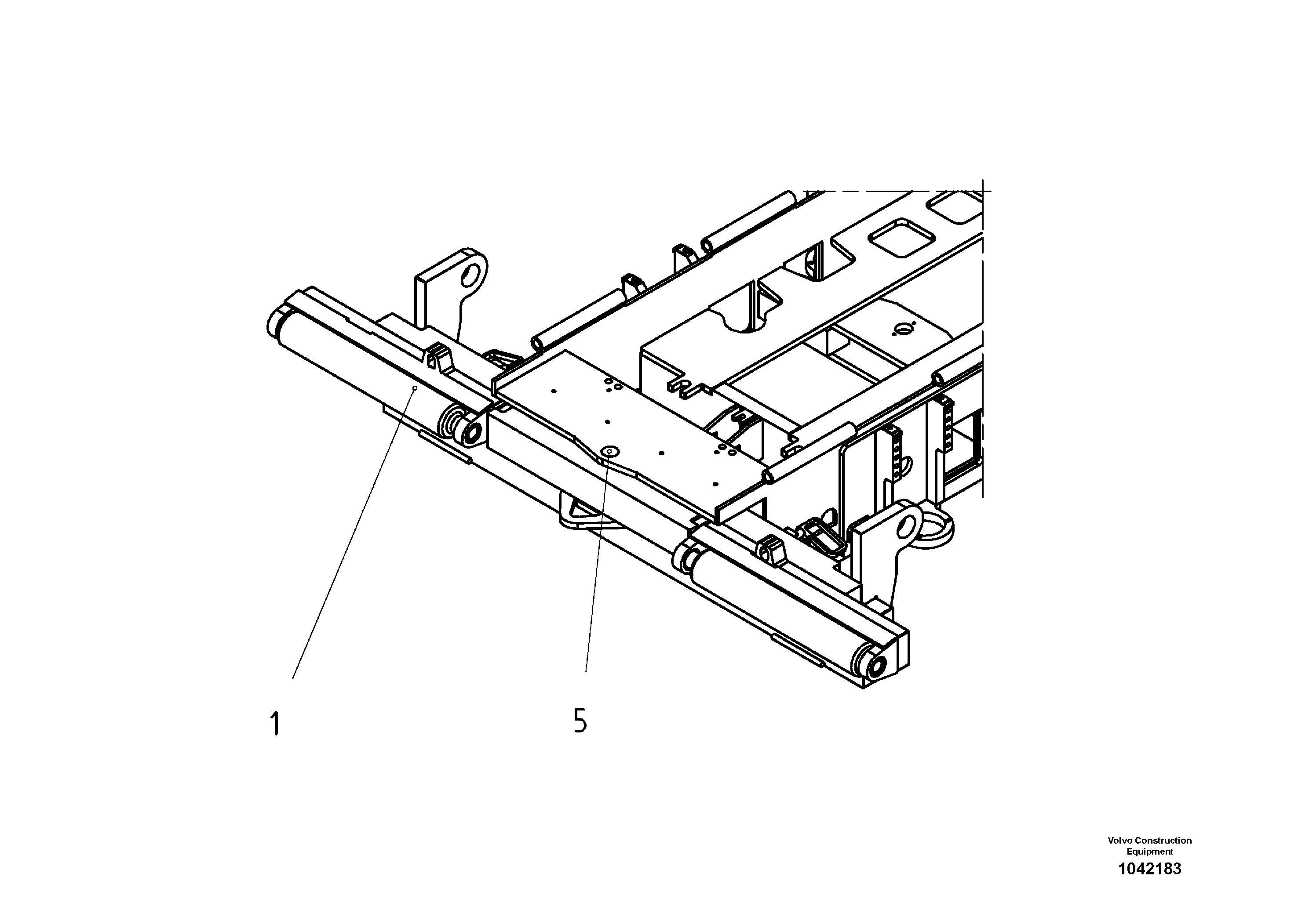 Схема запчастей Volvo ABG3870 - 54680 Oscillating Cross Beam ABG3870 S/N 20538 -