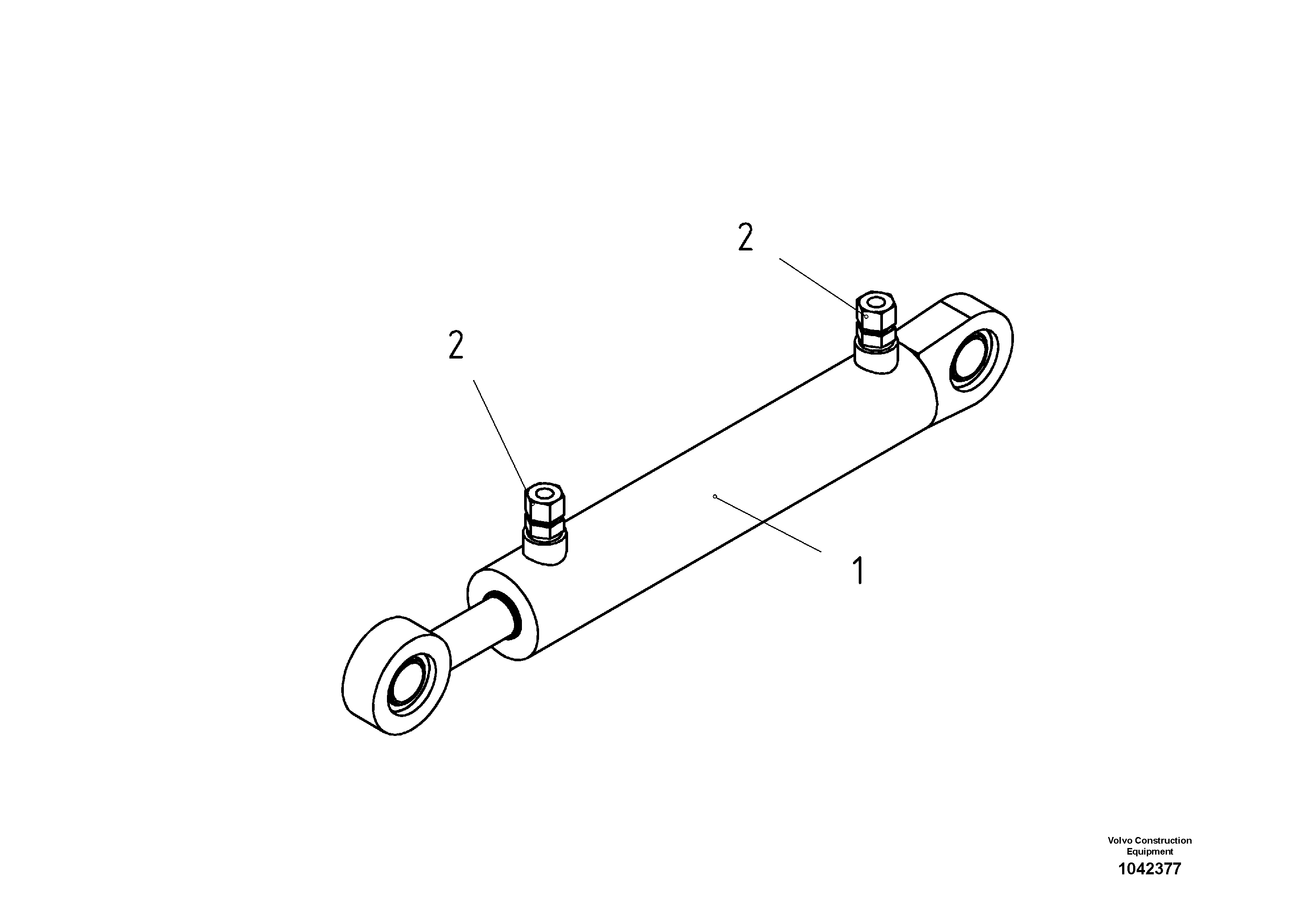 Схема запчастей Volvo ABG3870 - 54685 Hopper cylinder ABG3870 S/N 20538 -