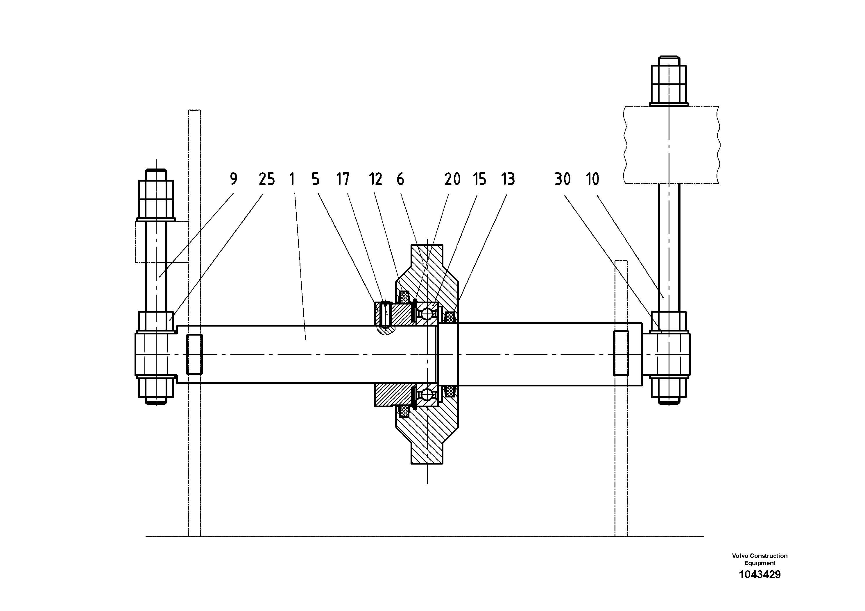 Схема запчастей Volvo ABG3870 - 56170 Tensioner Bearing ABG3870 S/N 20538 -