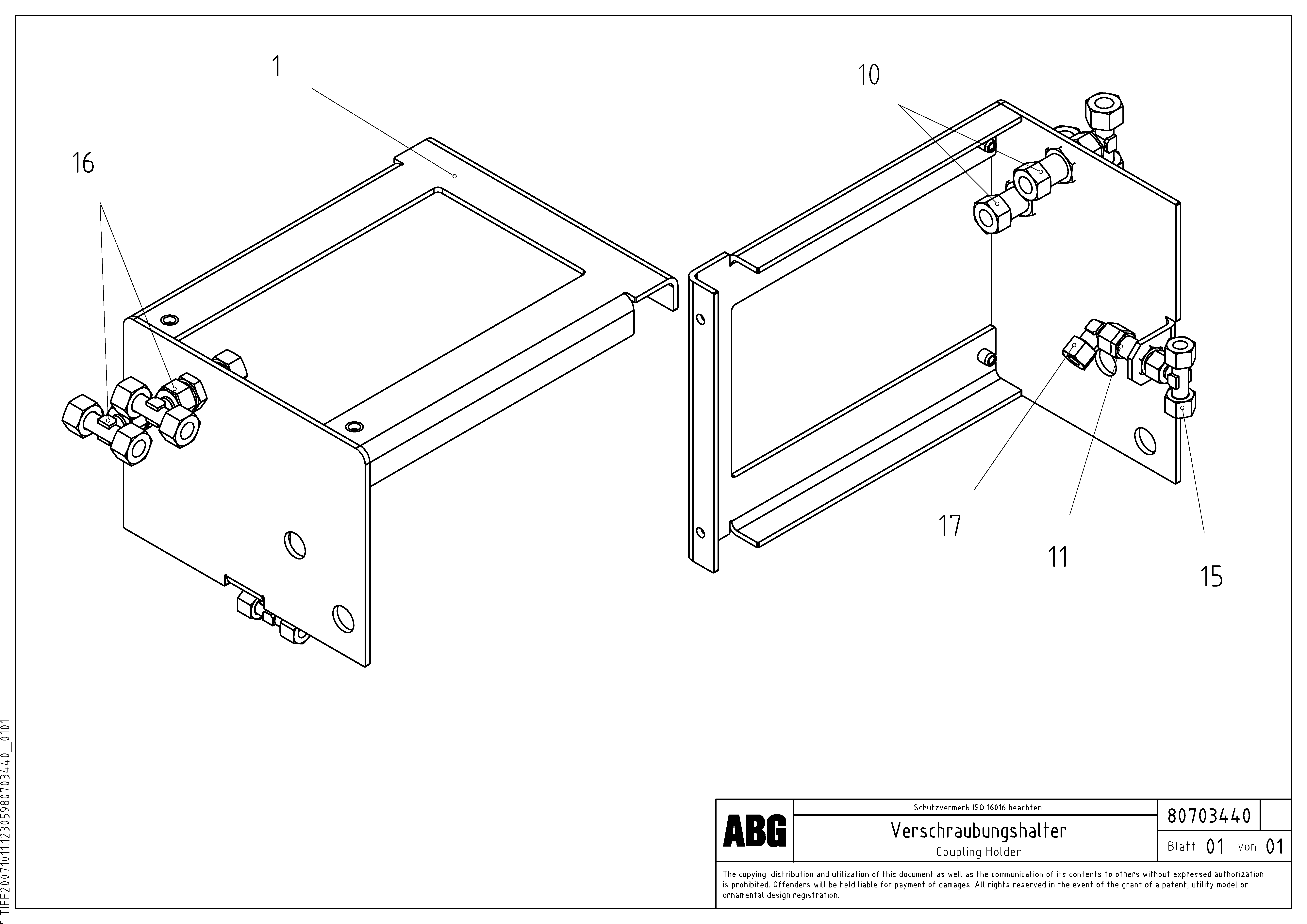 Схема запчастей Volvo ABG3870 - 79885 Coupling holder VB-V 50 ATT. SCREEDS 2,0 - 5,0M ABG3870