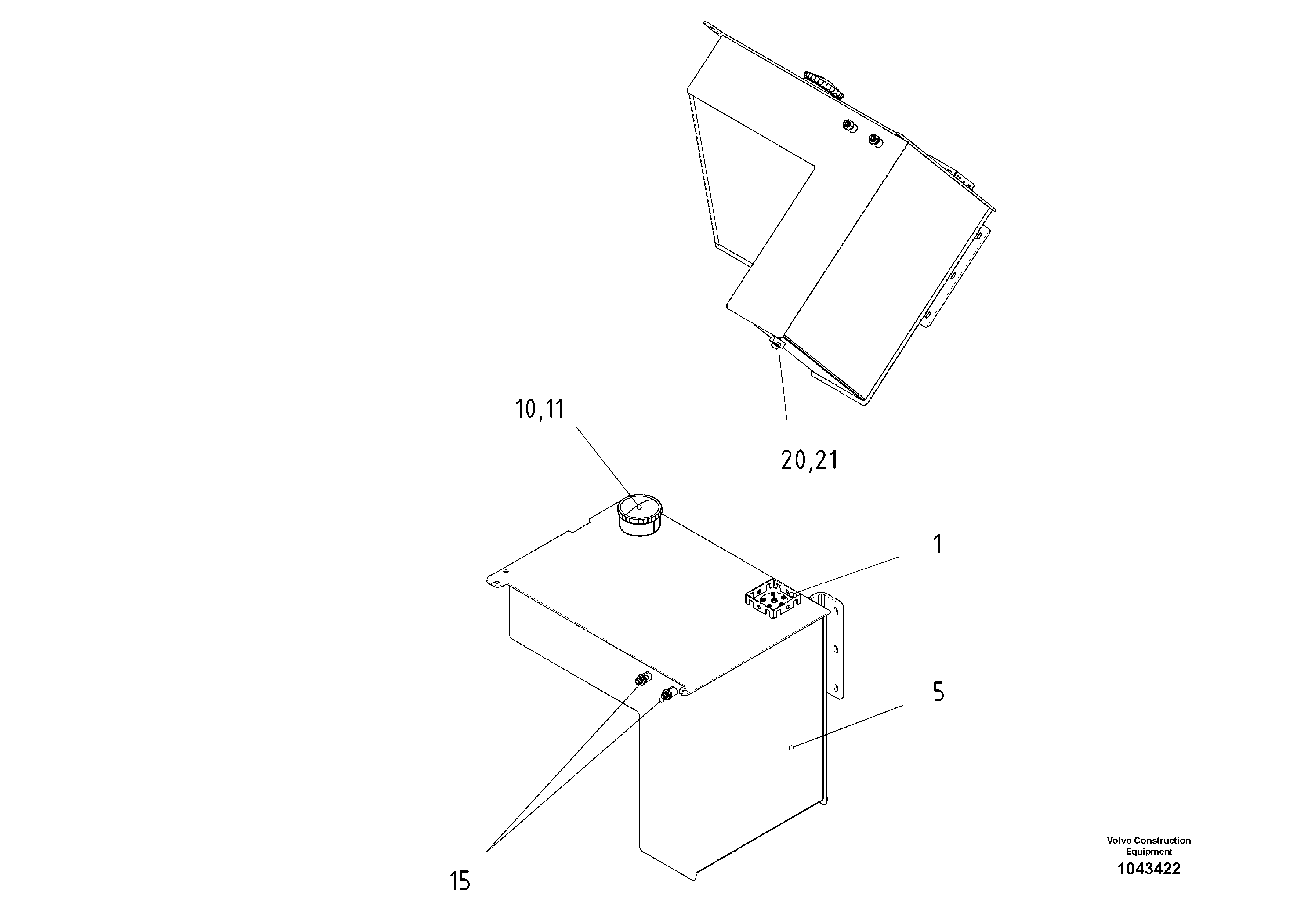 Схема запчастей Volvo ABG3870 - 67346 Топливный бак (бензобак) ABG3870 S/N 20538 -