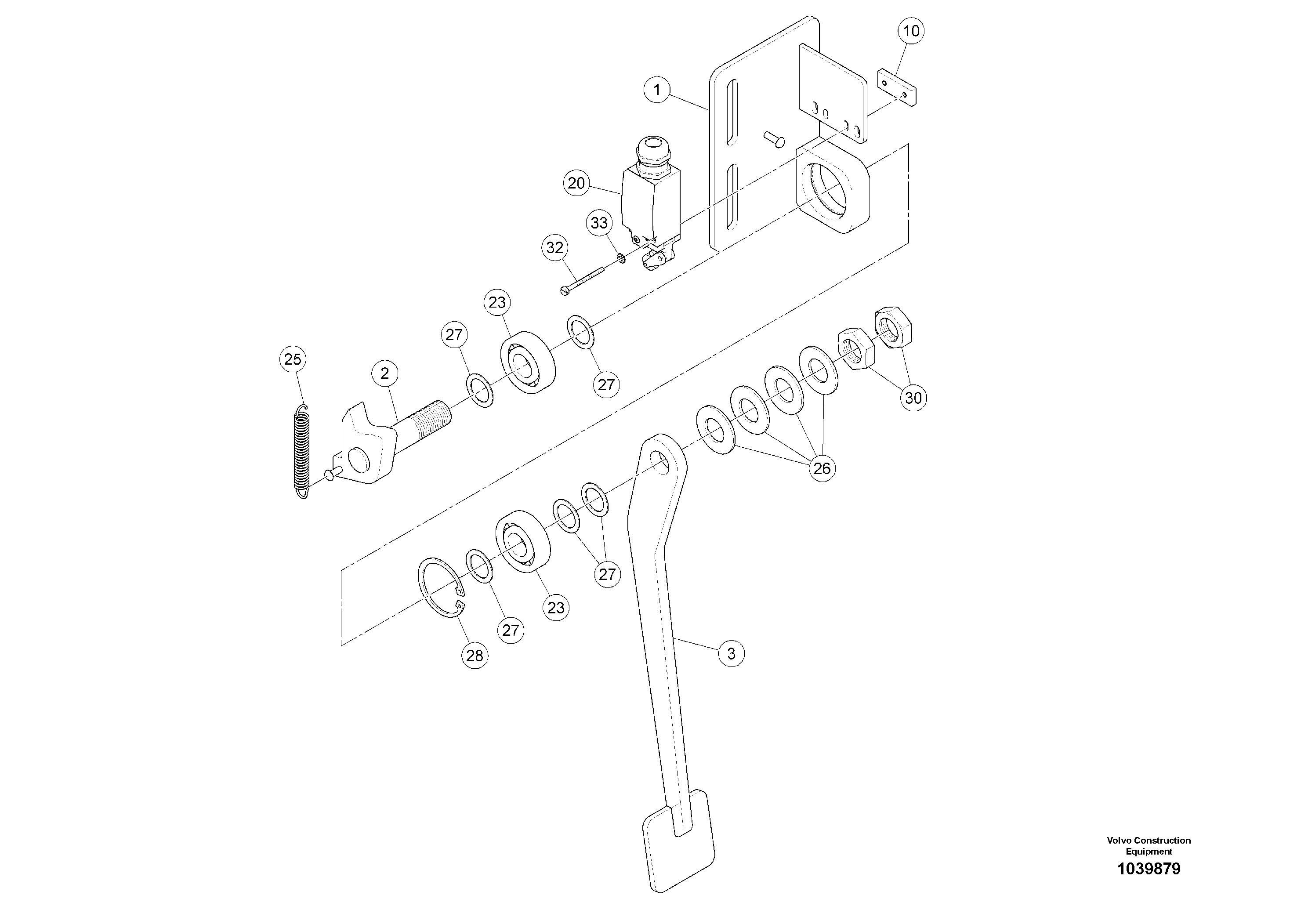 Схема запчастей Volvo ABG5770 - 93224 Mix Level Control Switch ABG5770 S/N 20740 -