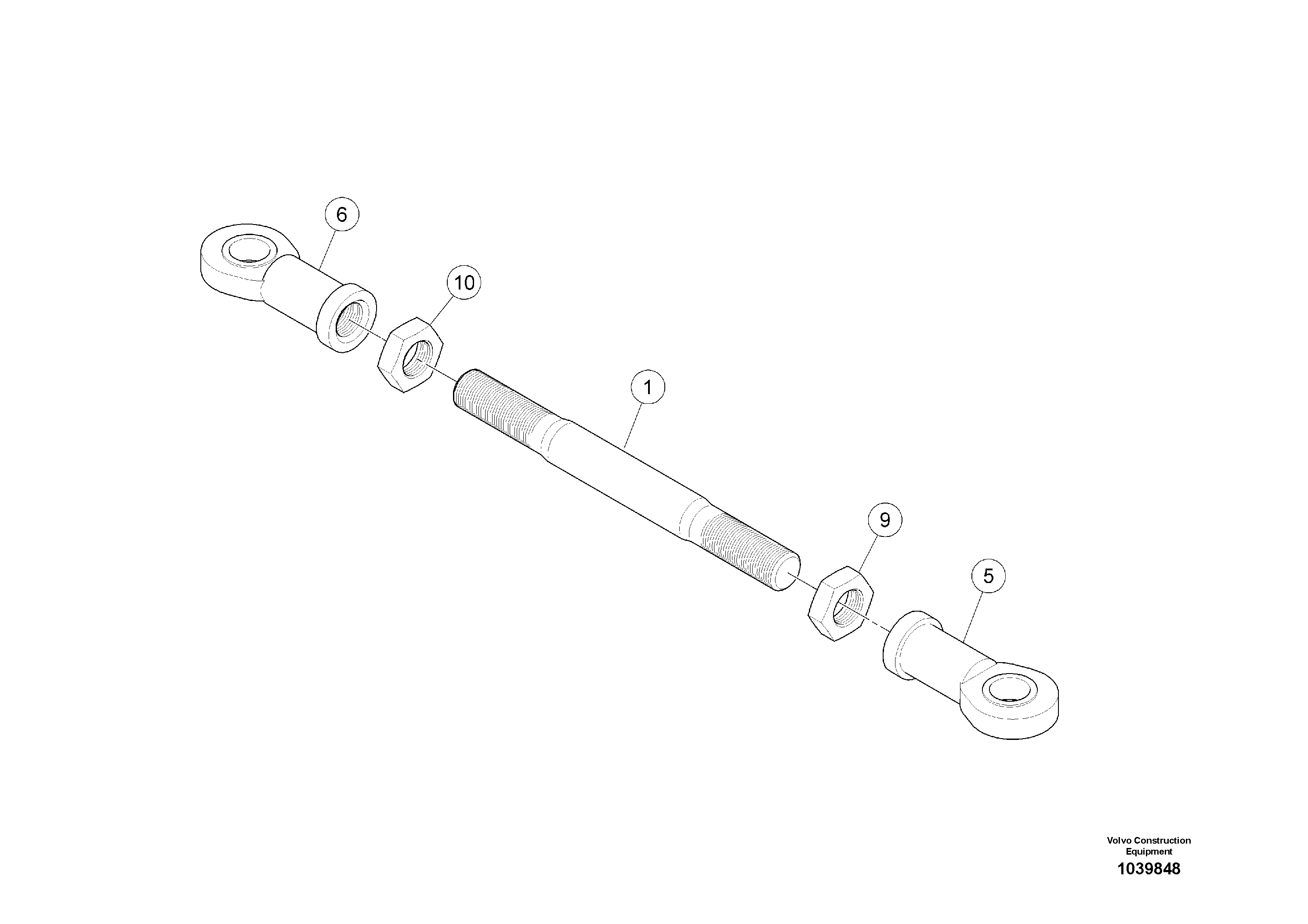 Схема запчастей Volvo ABG5770 - 94899 Track Rod Assembly ABG5770 S/N 20740 -
