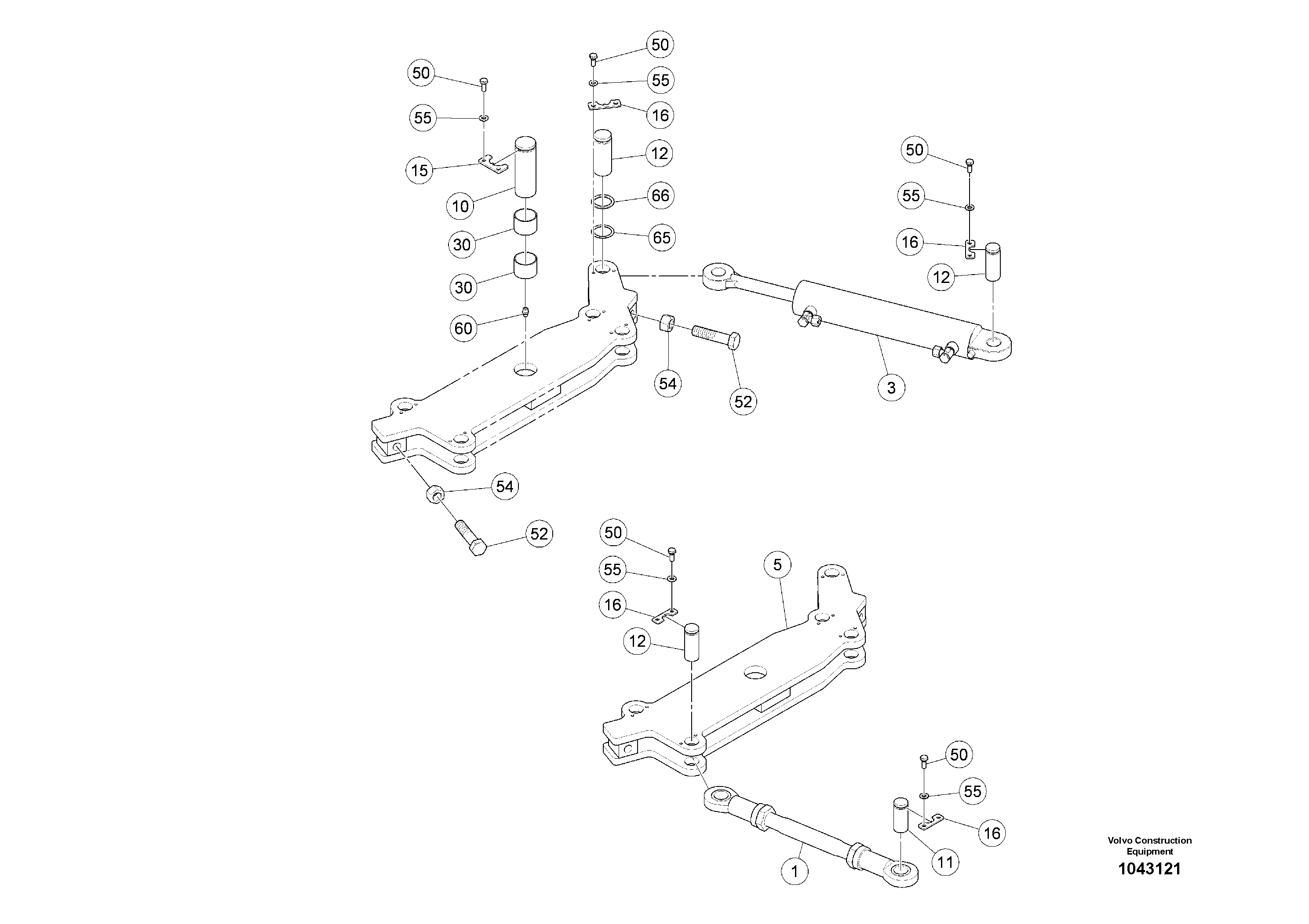 Схема запчастей Volvo ABG5770 - 95155 Steering 2-wheels ABG5770 S/N 20740 -