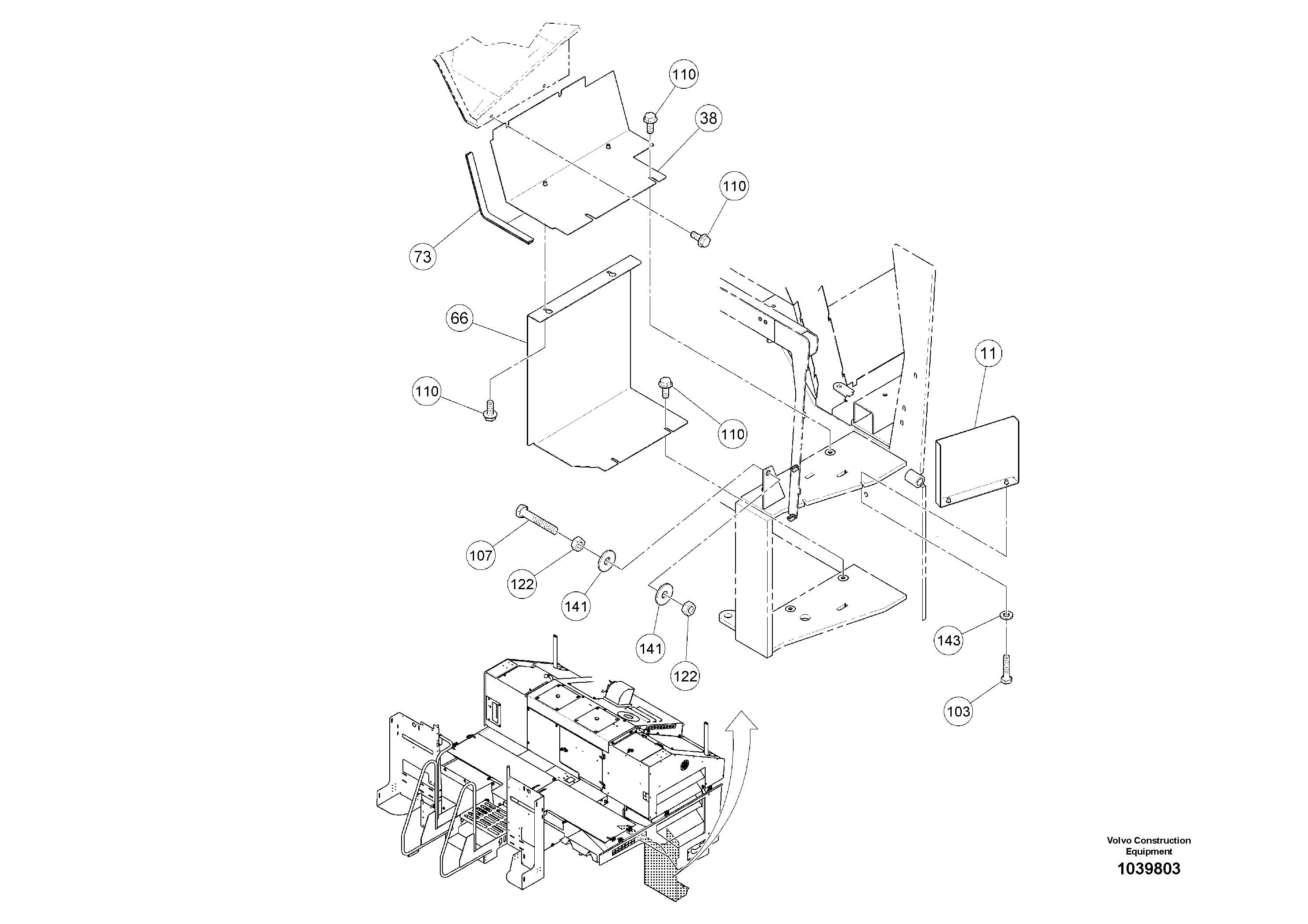 Схема запчастей Volvo ABG5770 - 27351 Outer Mounting Parts ABG5770 S/N 20740 -