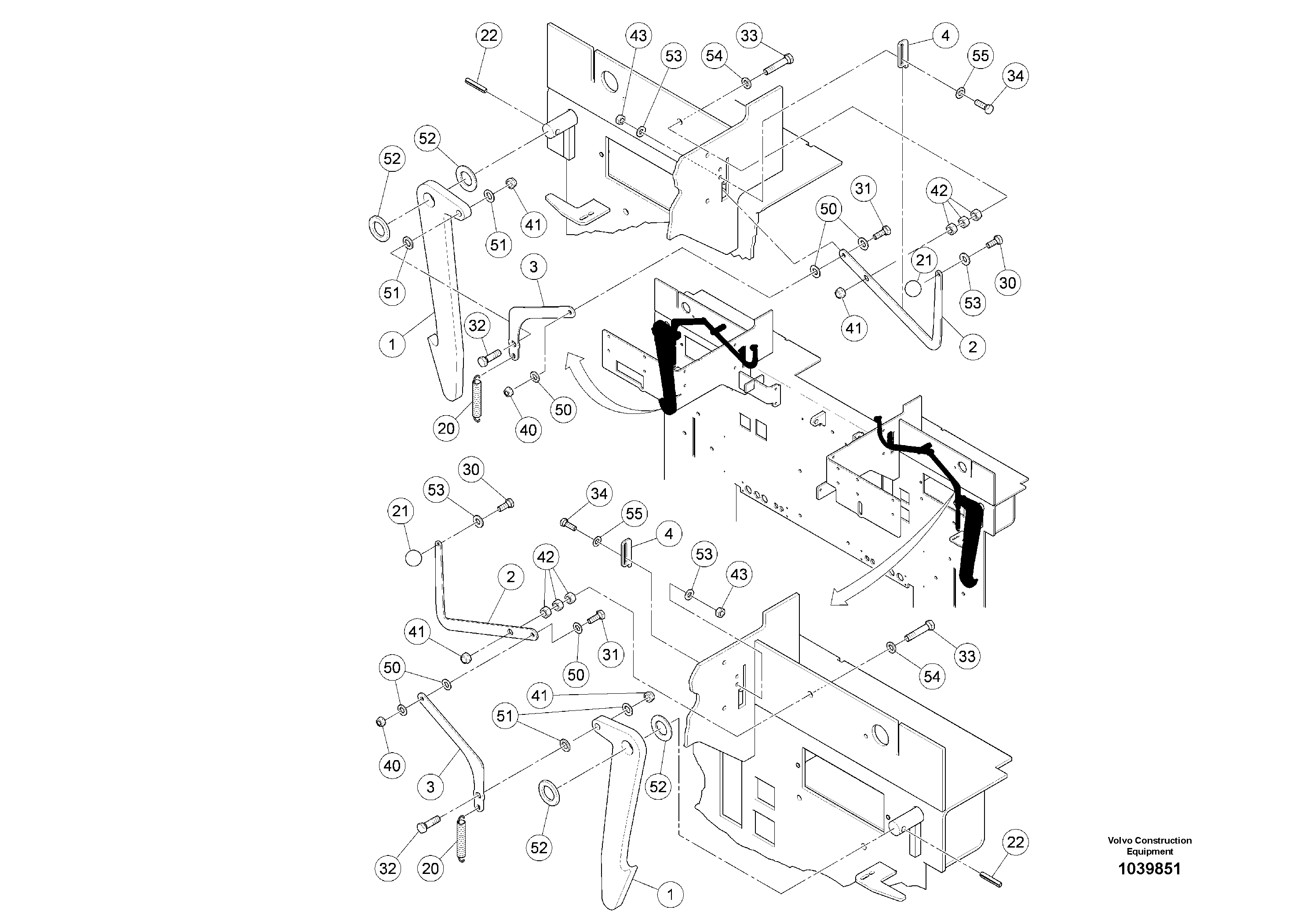 Схема запчастей Volvo ABG5770 - 97875 Screed Transport Fastening ABG5770 S/N 20740 -