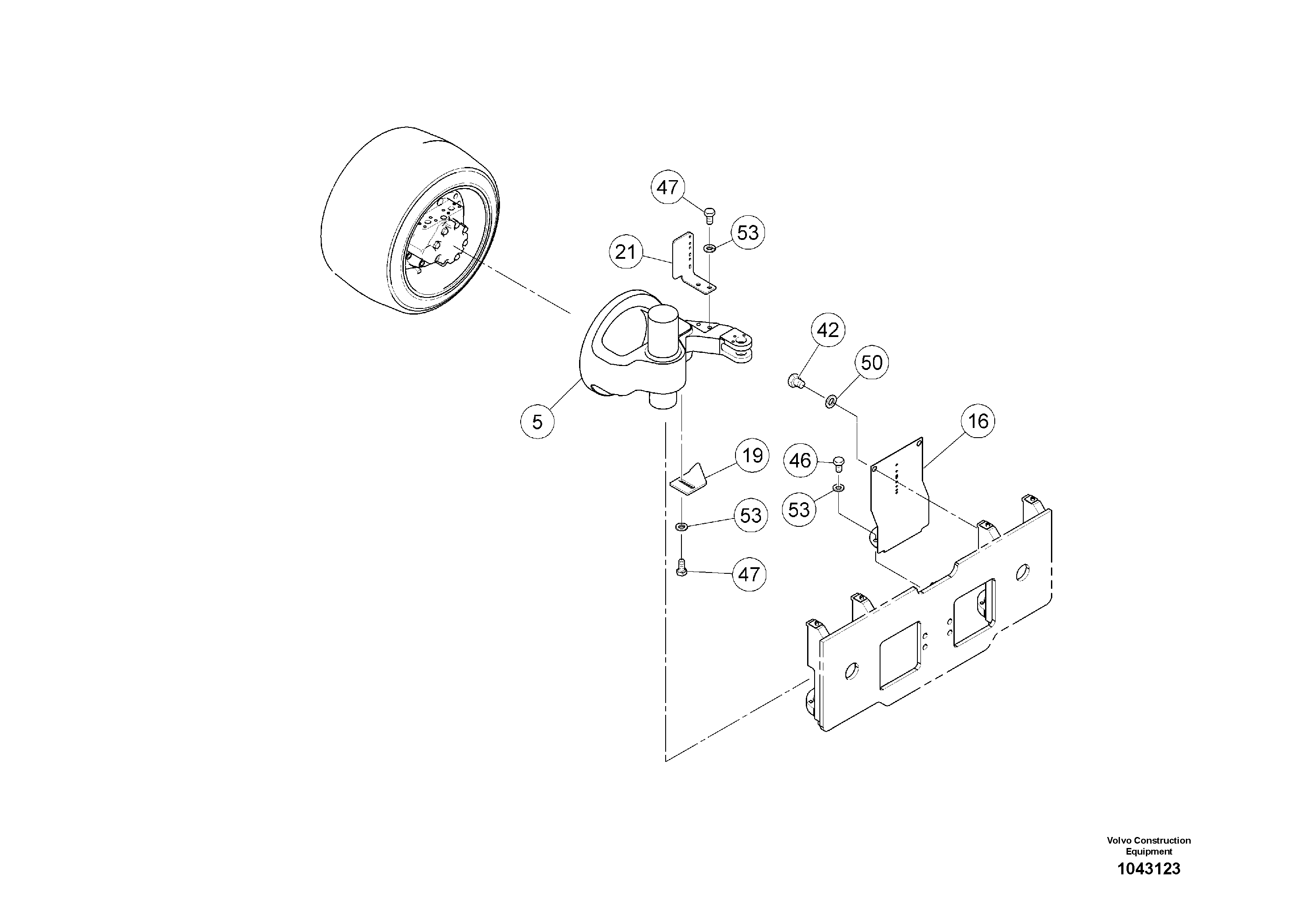Схема запчастей Volvo ABG5770 - 99929 Front wheels with Drive ABG5770 S/N 20740 -