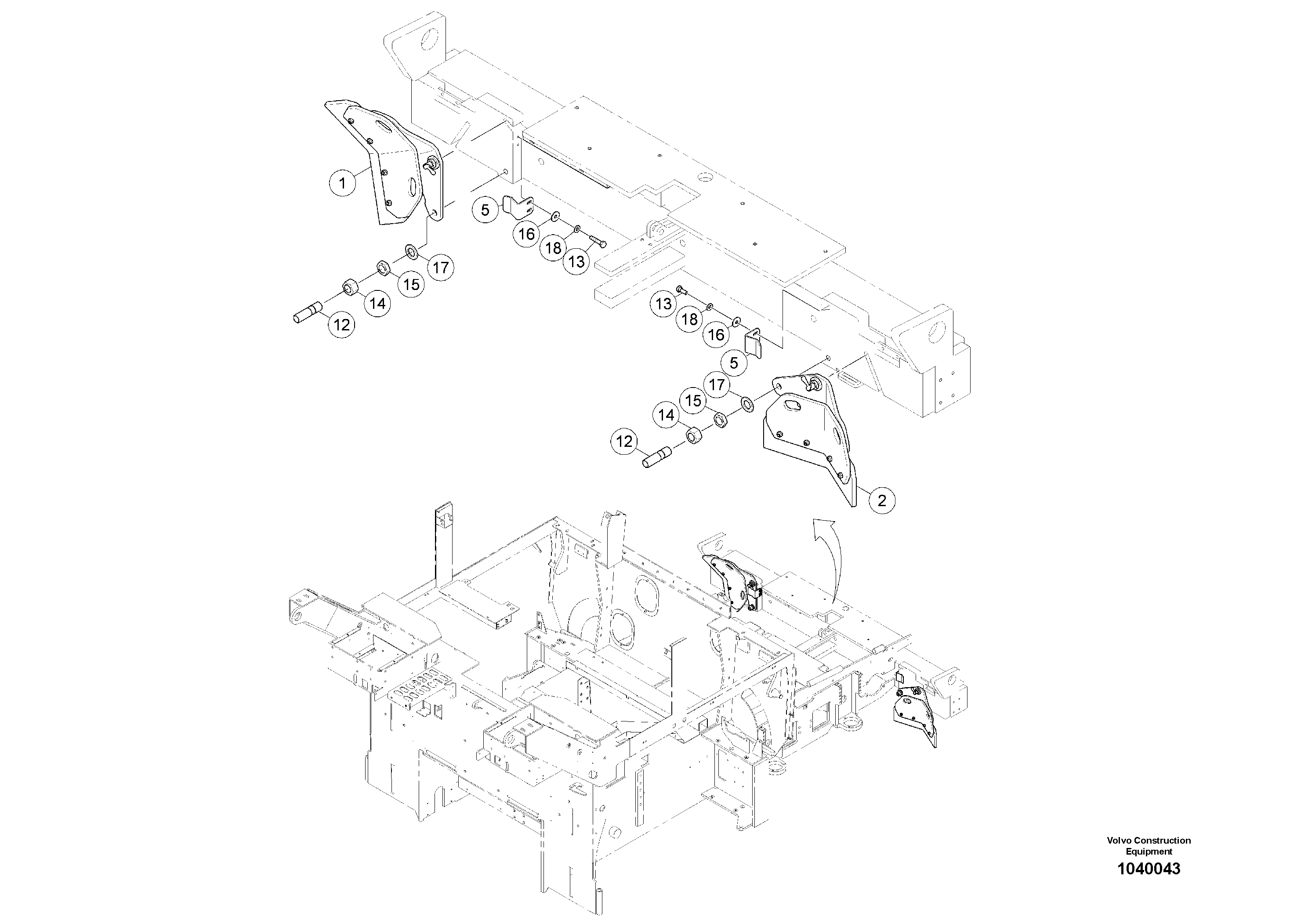 Схема запчастей Volvo ABG5770 - 87649 Scraper Assembly ABG5770 S/N 20740 -