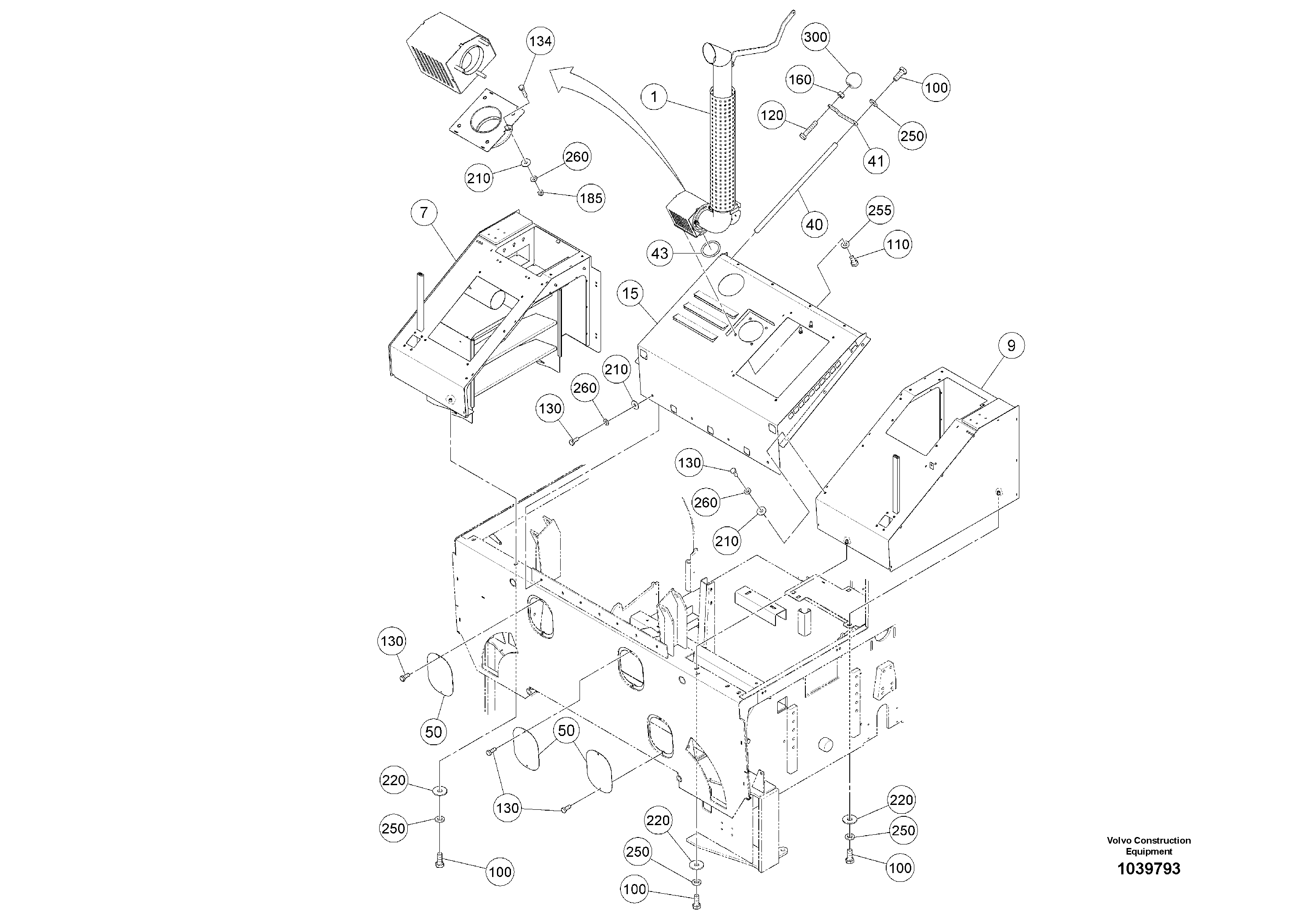 Схема запчастей Volvo ABG5770 - 93155 Superstructure ABG5770 S/N 20740 -