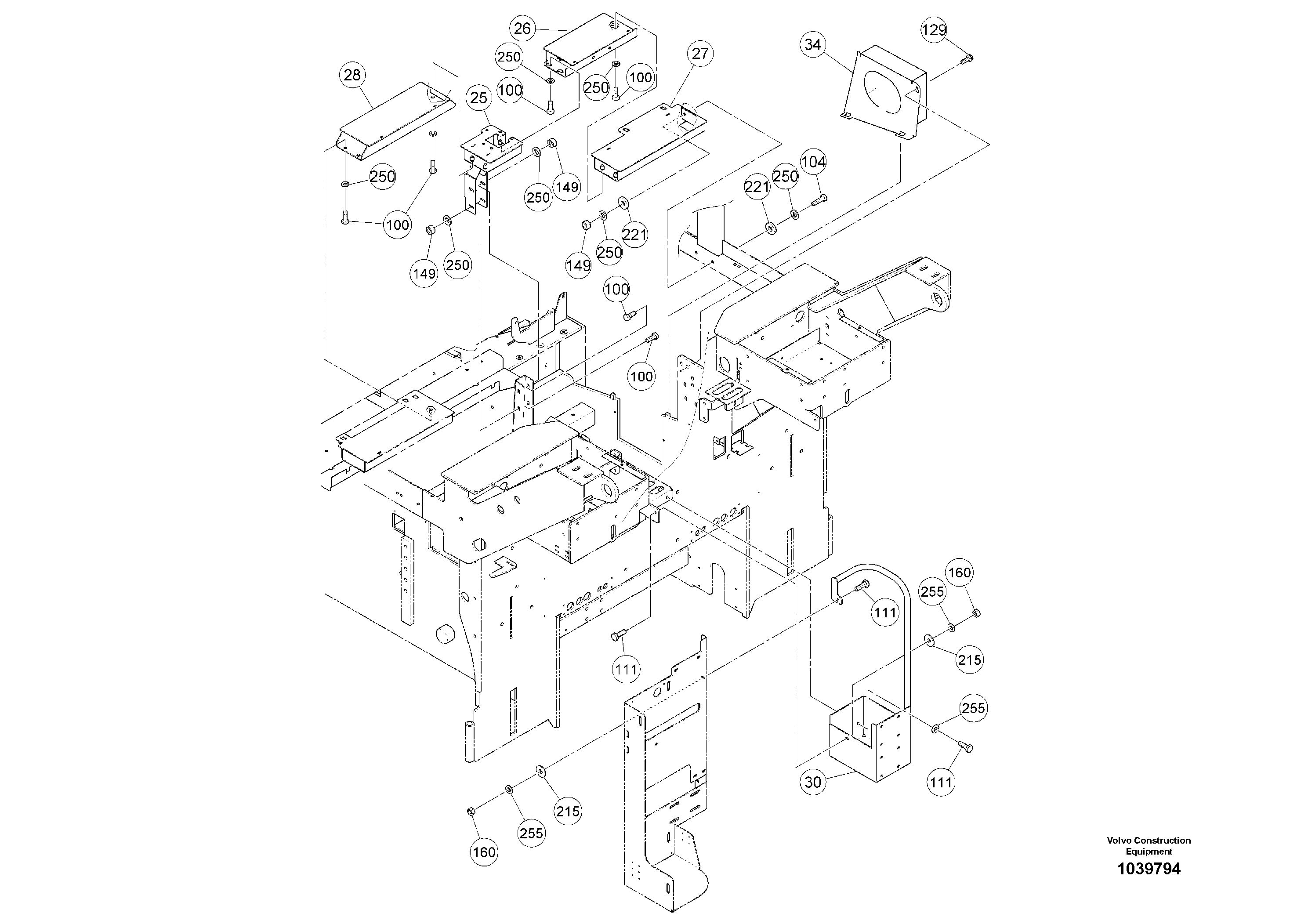 Схема запчастей Volvo ABG5770 - 93868 Superstructure ABG5770 S/N 20740 -