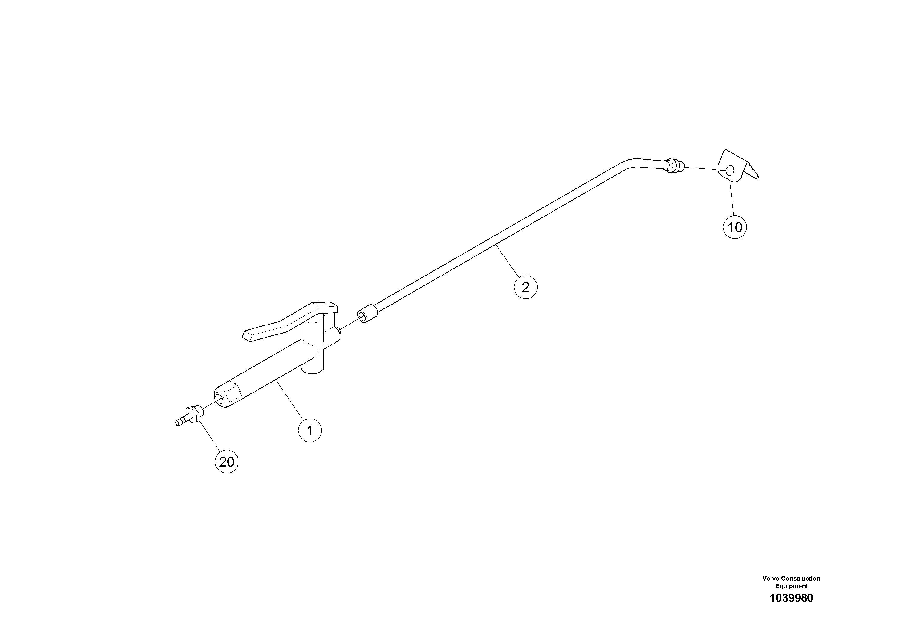 Схема запчастей Volvo ABG5770 - 94807 Spraying Tube ABG5770 S/N 20740 -