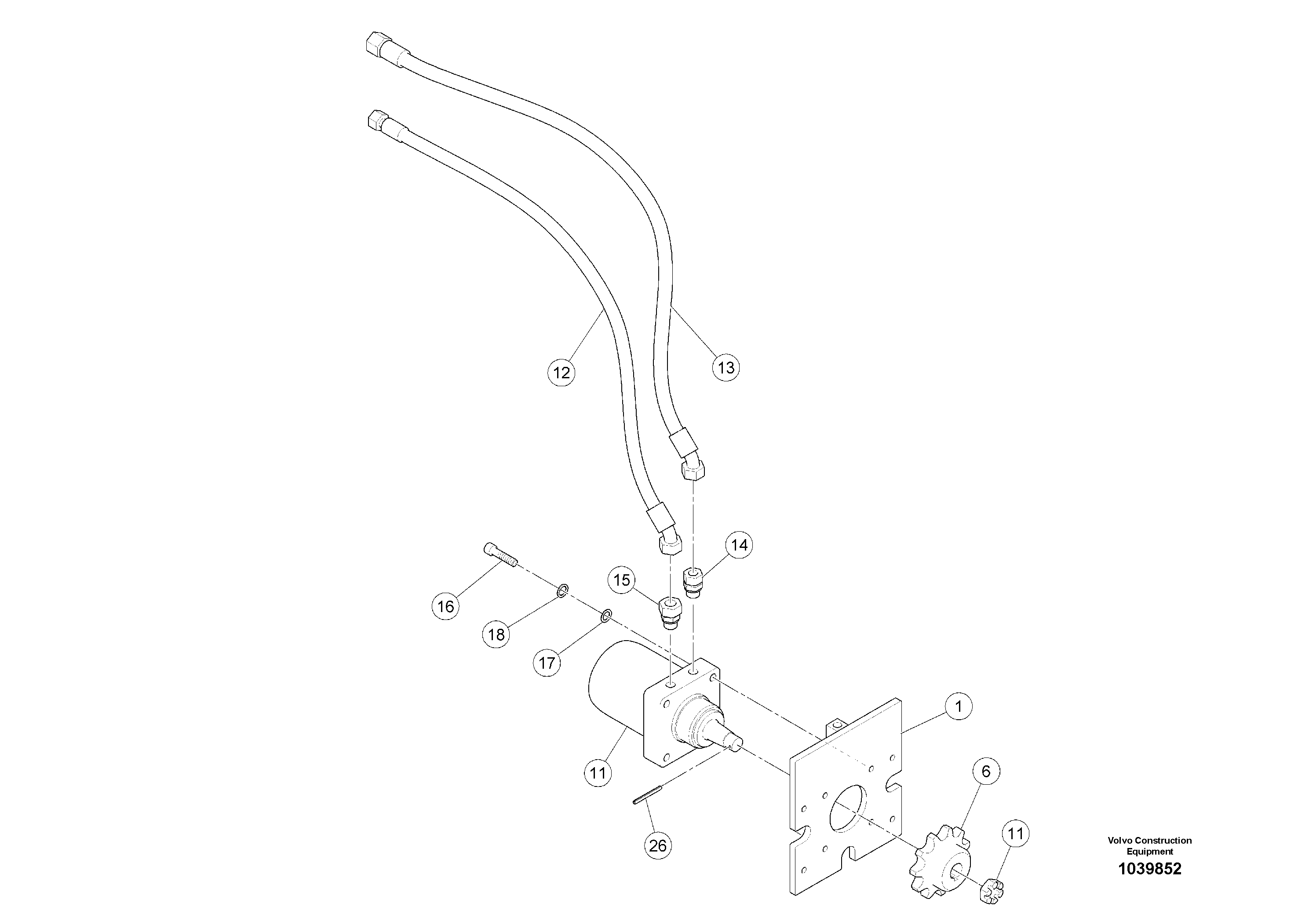 Схема запчастей Volvo ABG5770 - 95045 Conveyor Drive ABG5770 S/N 20740 -