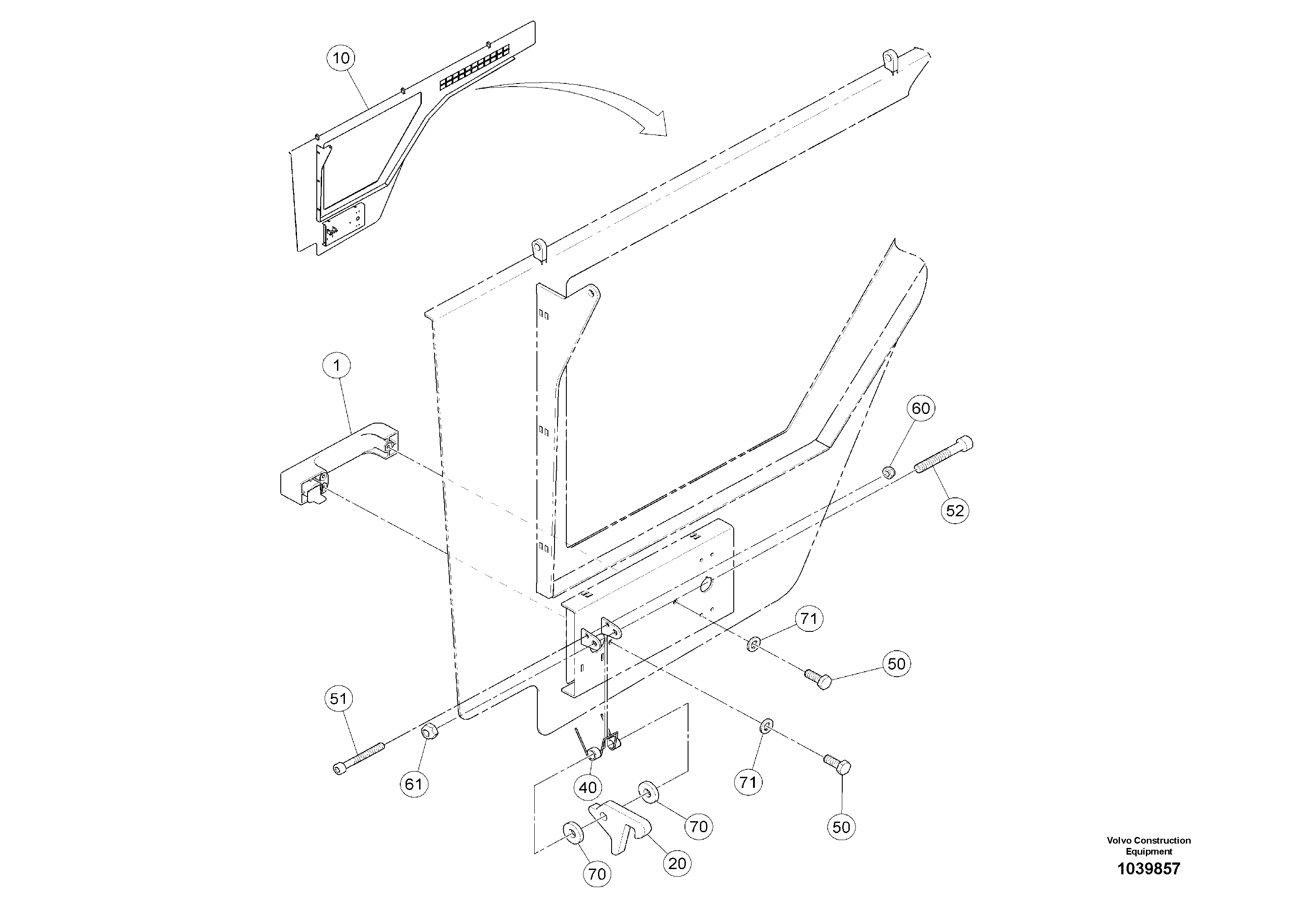 Схема запчастей Volvo ABG5770 - 99675 Side hatch ABG5770 S/N 20740 -