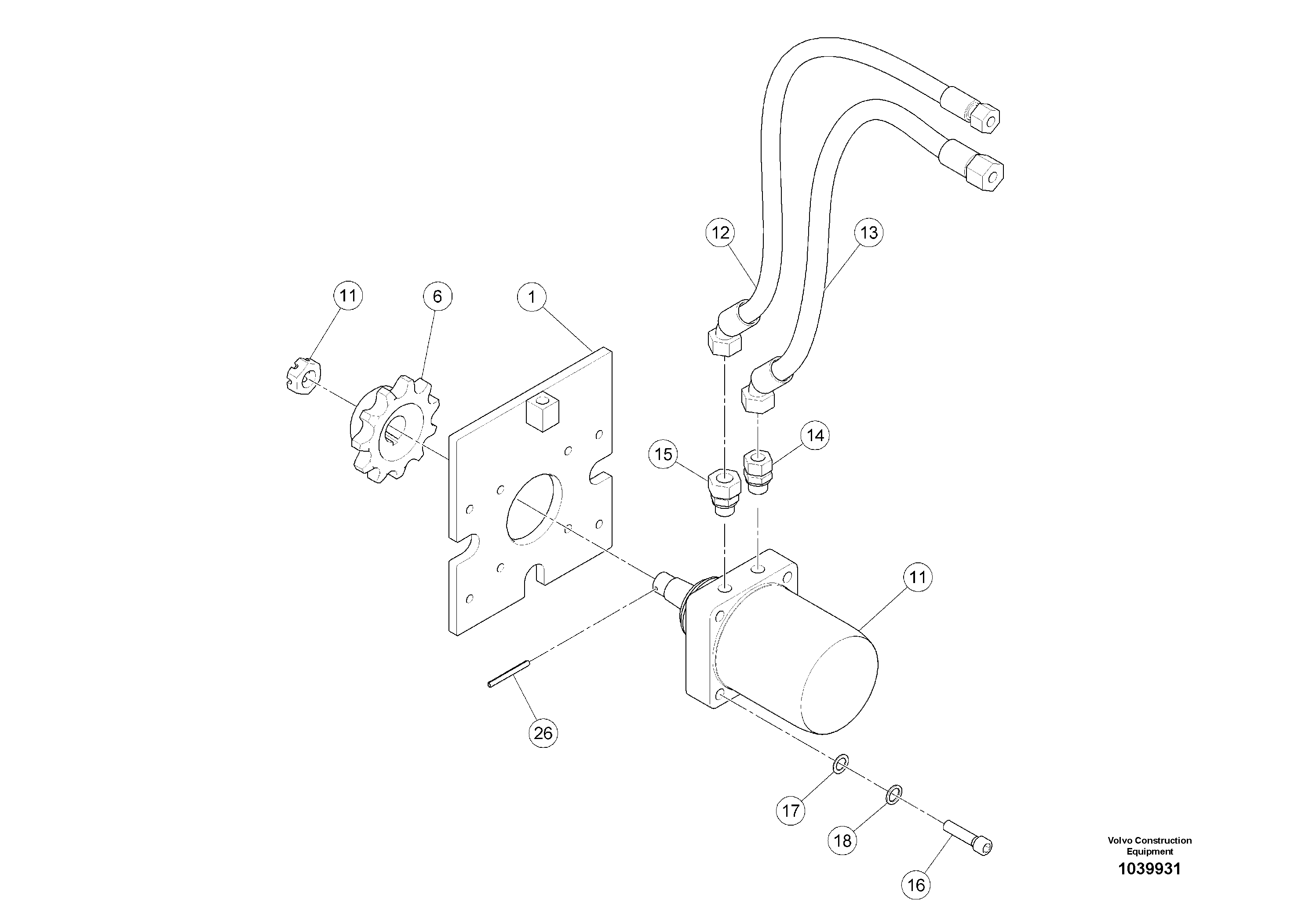 Схема запчастей Volvo ABG5770 - 95805 Conveyor Drive ABG5770 S/N 20740 -