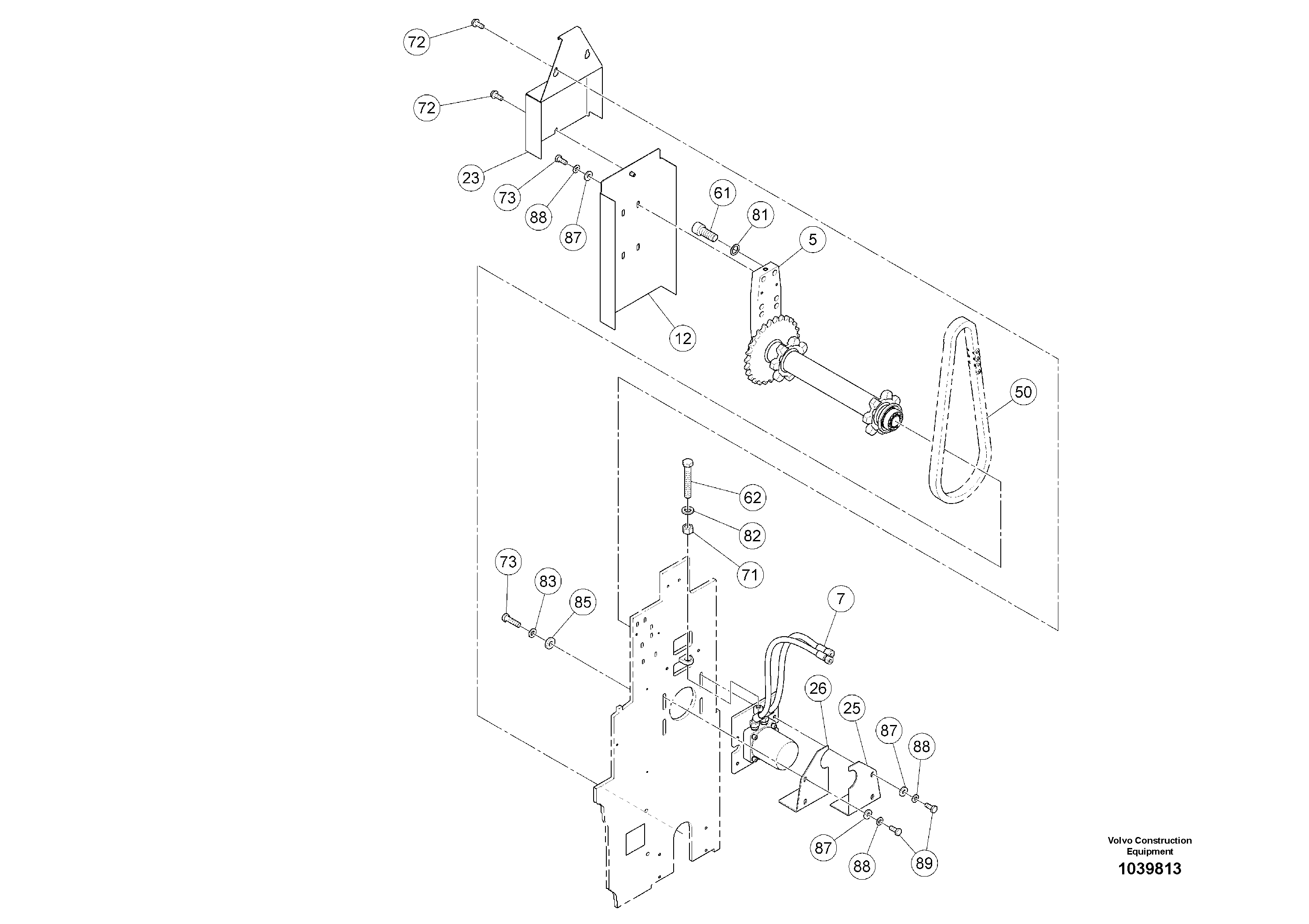 Схема запчастей Volvo ABG5770 - 95915 conveyor ABG5770 S/N 20740 -