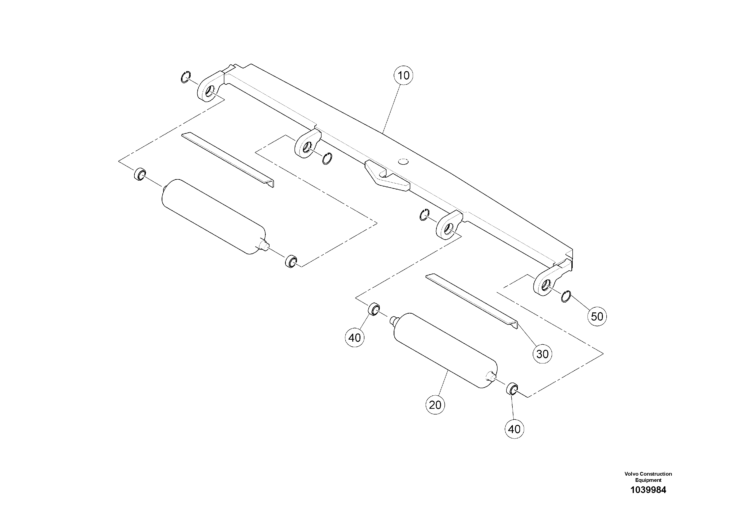 Схема запчастей Volvo ABG5770 - 99051 Oscillating Beam Small ABG5770 S/N 20740 -