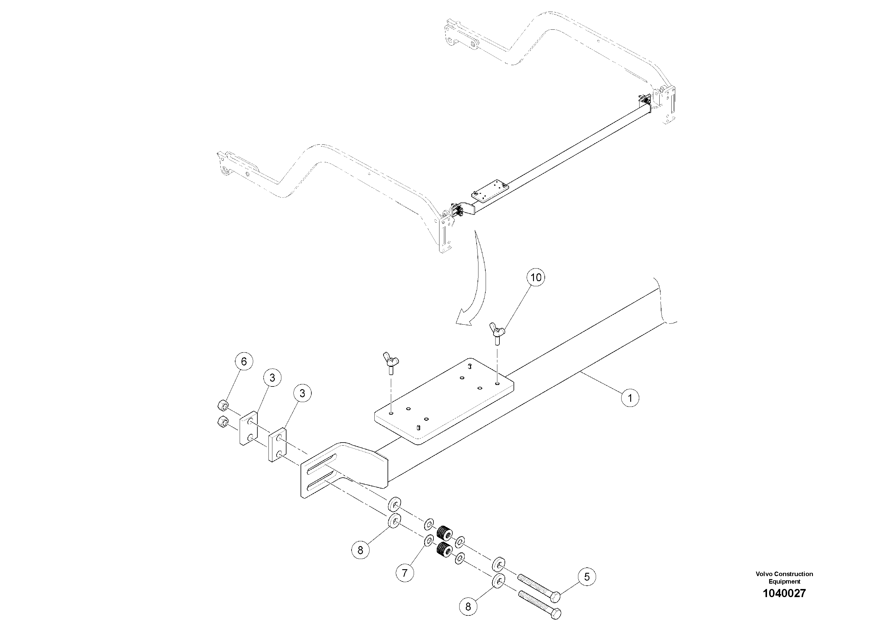 Схема запчастей Volvo ABG5770 - 87212 Опора ABG5770 S/N 20740 -