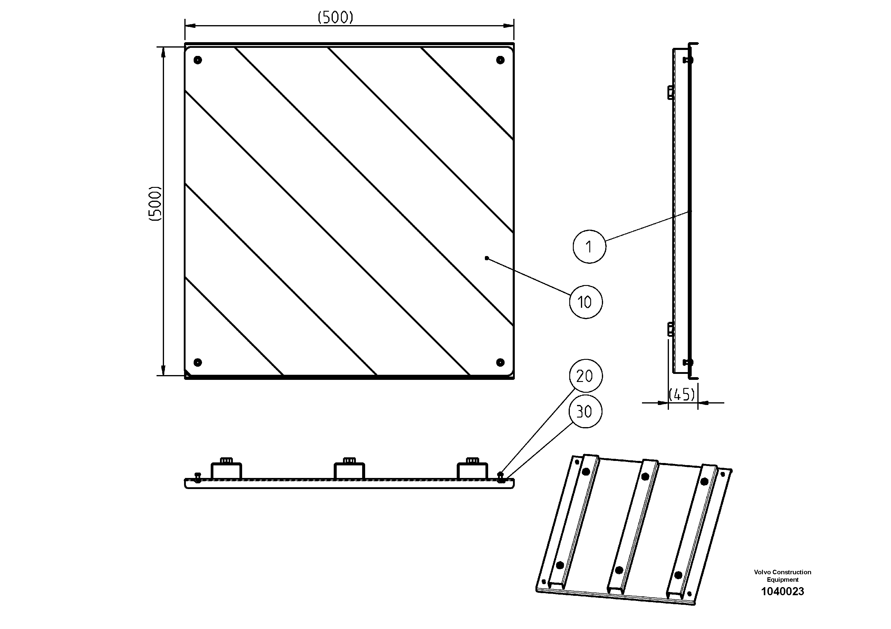 Схема запчастей Volvo ABG5770 - 92876 Warning Plate ABG5770 S/N 20740 -