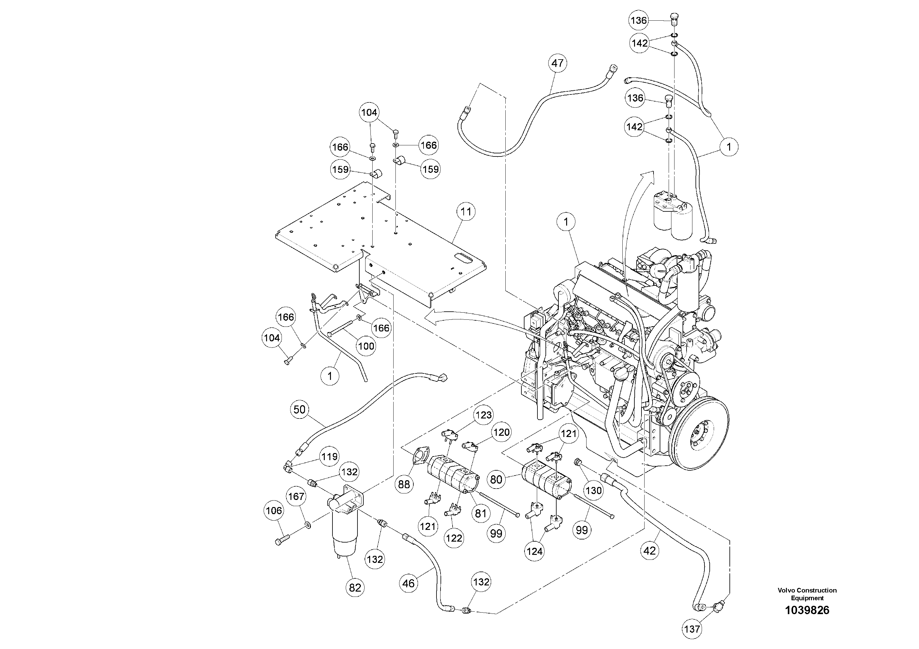 Схема запчастей Volvo ABG5770 - 94622 Basic Engine ABG5770 S/N 20740 -