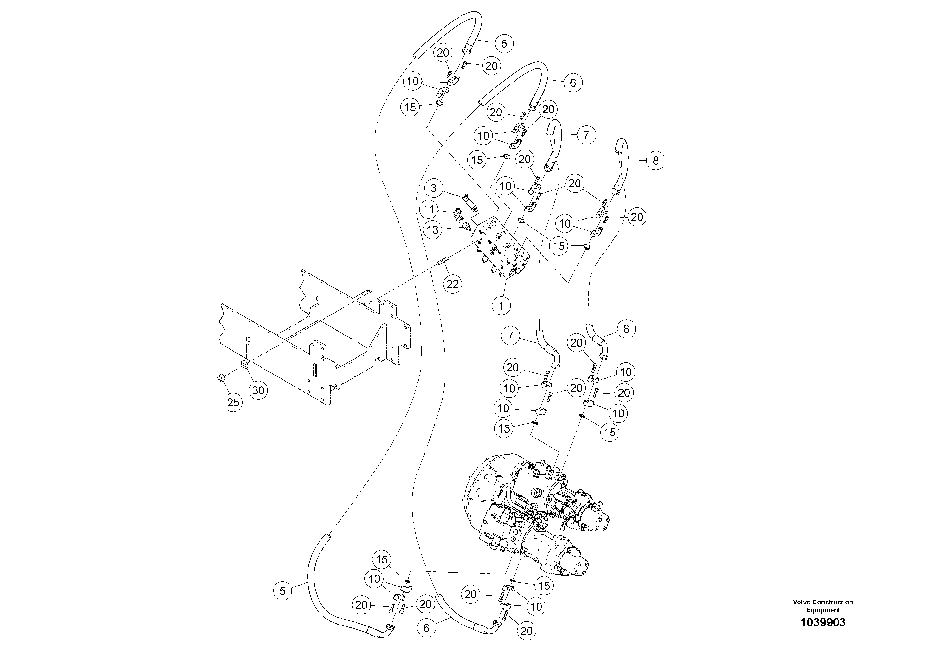 Схема запчастей Volvo ABG5770 - 97238 Brake Valve Pre-assembly ABG5770 S/N 20740 -