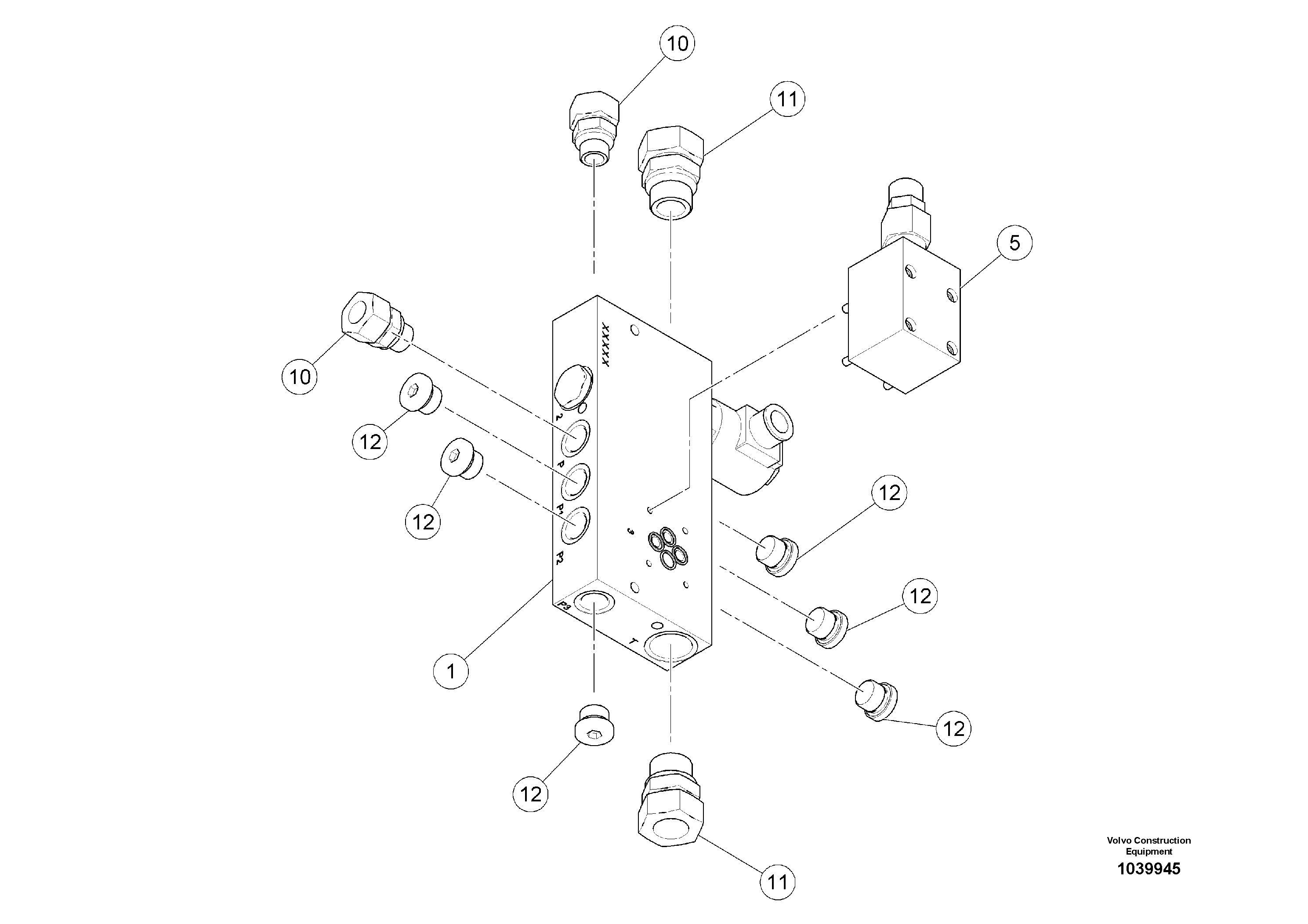 Схема запчастей Volvo ABG5770 - 94790 Valve block fan ABG5770 S/N 20740 -