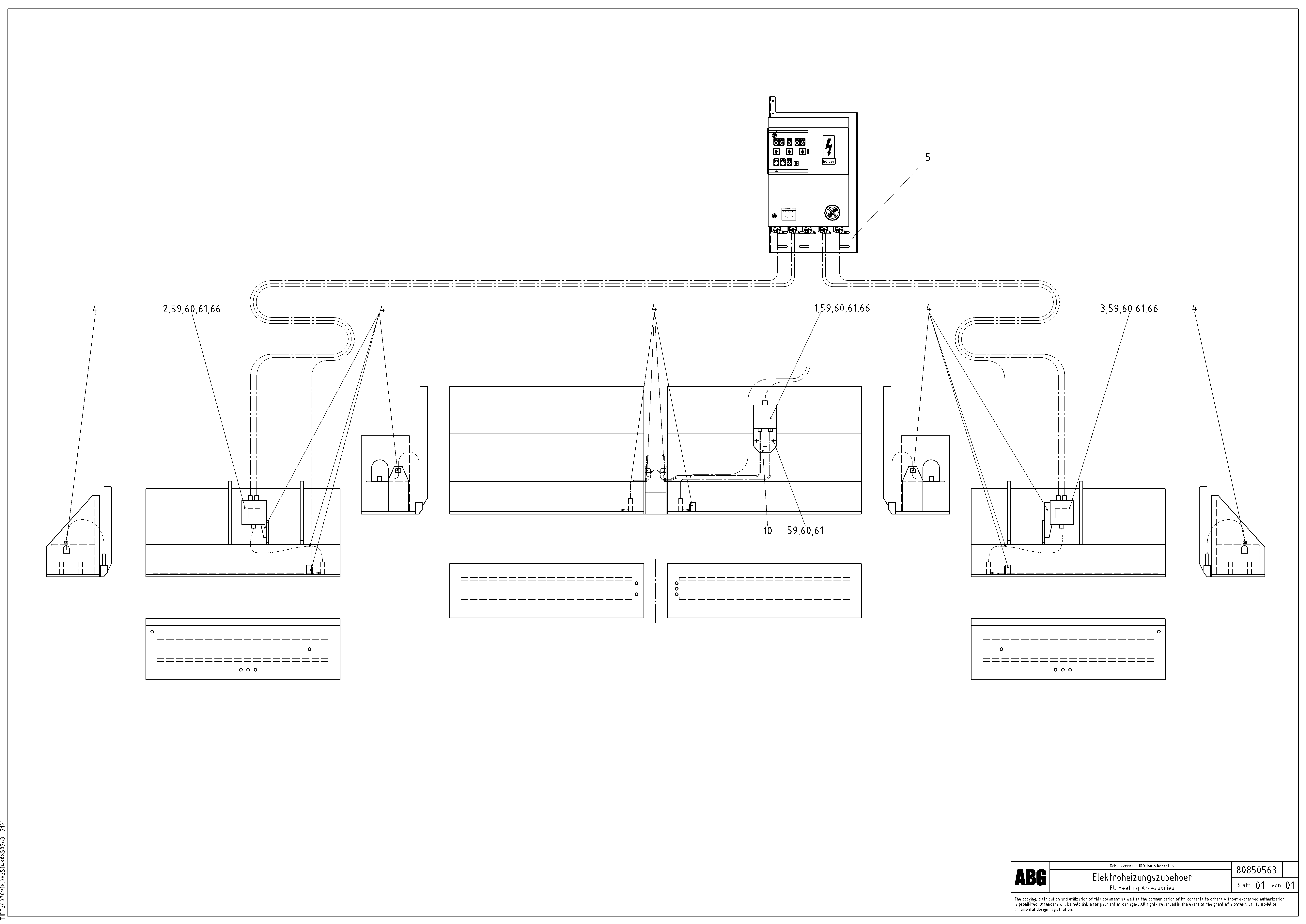 Схема запчастей Volvo ABG5870 - 76275 El. heating accessories for basic and extandable screed VB 78 ETC ATT. SCREED 2,5 - 9,0 M ABG5770, ABG5870, ABG6870