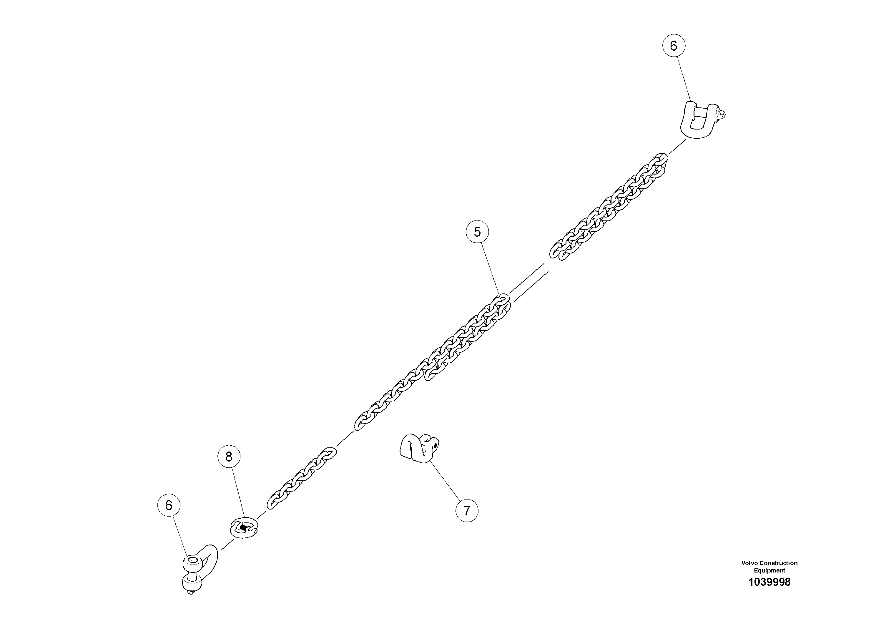 Схема запчастей Volvo ABG5870 - 52350 Chain Pre-assembly ABG5870 S/N 22058 -