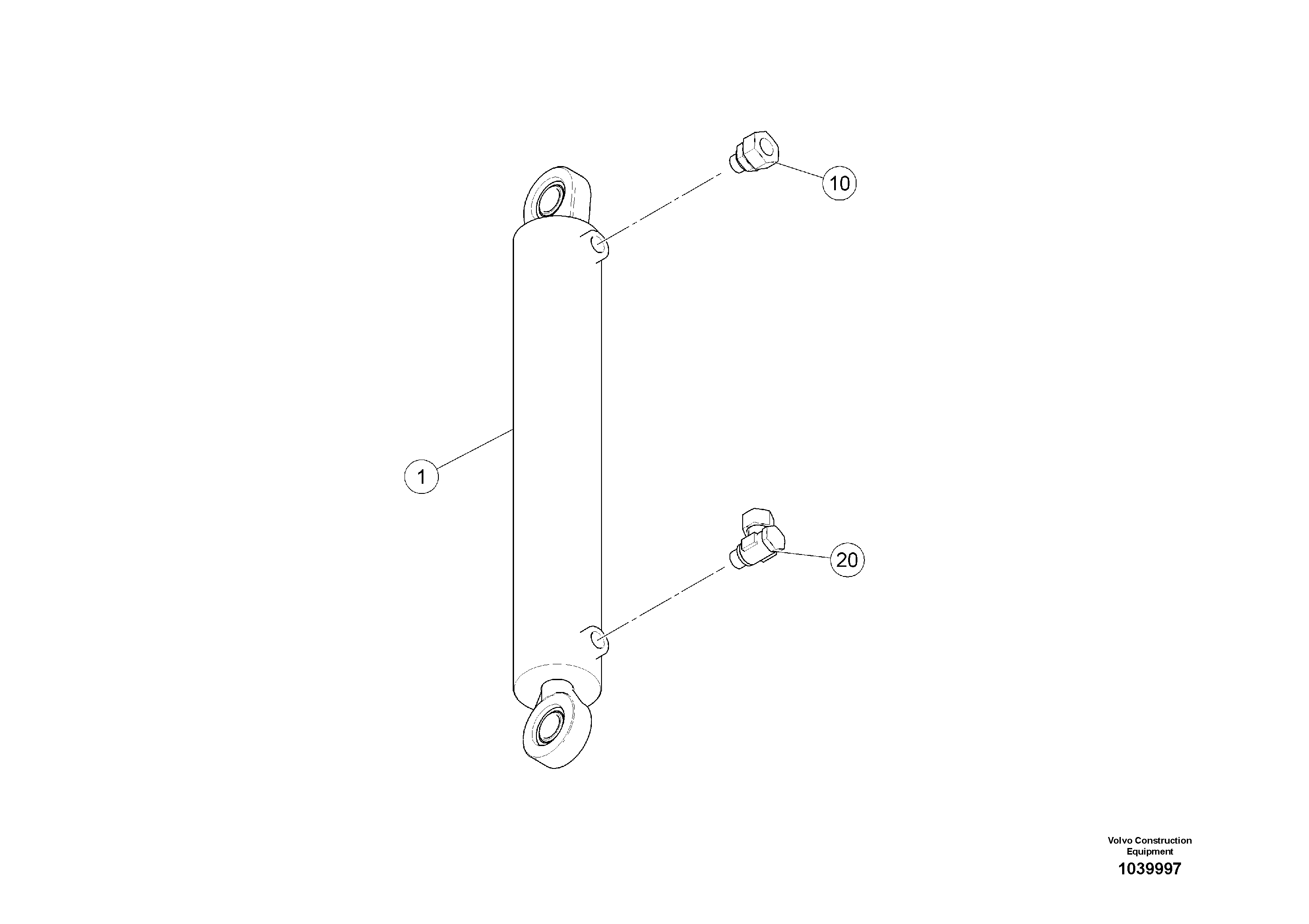 Схема запчастей Volvo ABG5870 - 56217 Screed Transport Cylinder ABG5870 S/N 22058 -