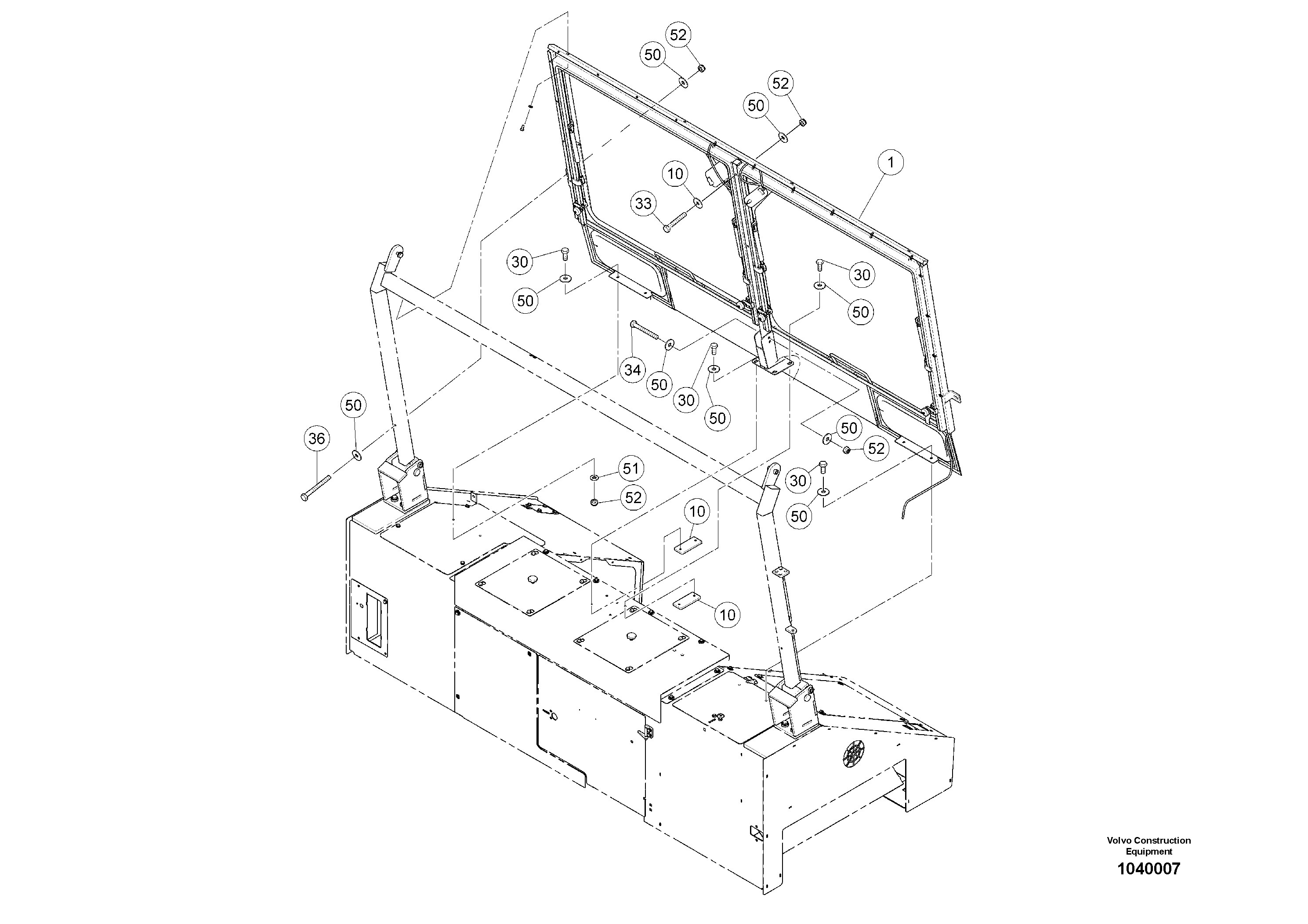 Схема запчастей Volvo ABG5870 - 76181 Стекло лобовое (ветровое) ABG5870 S/N 22058 -
