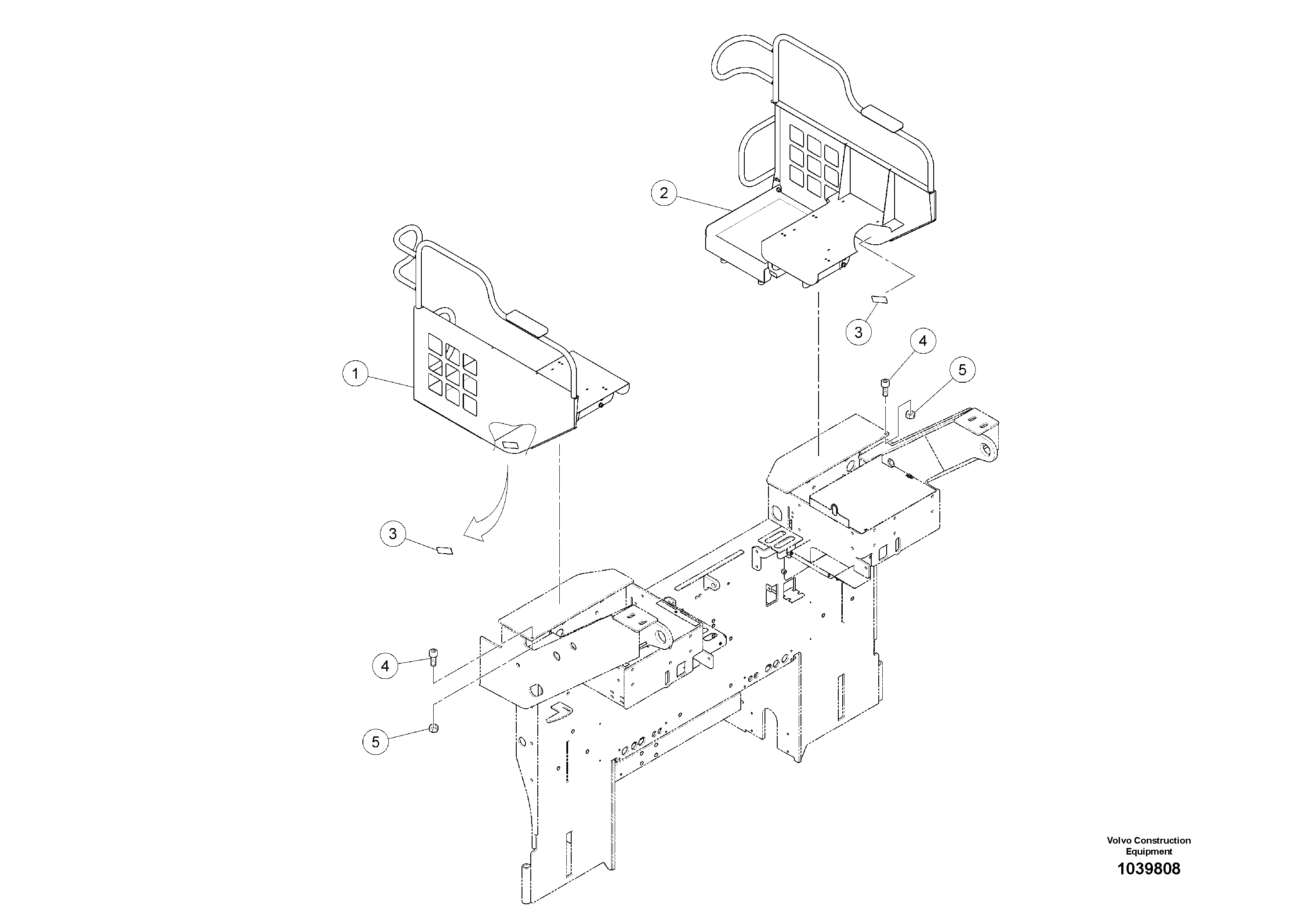Схема запчастей Volvo ABG5870 - 83690 Seat Consoles ABG5870 S/N 22058 -
