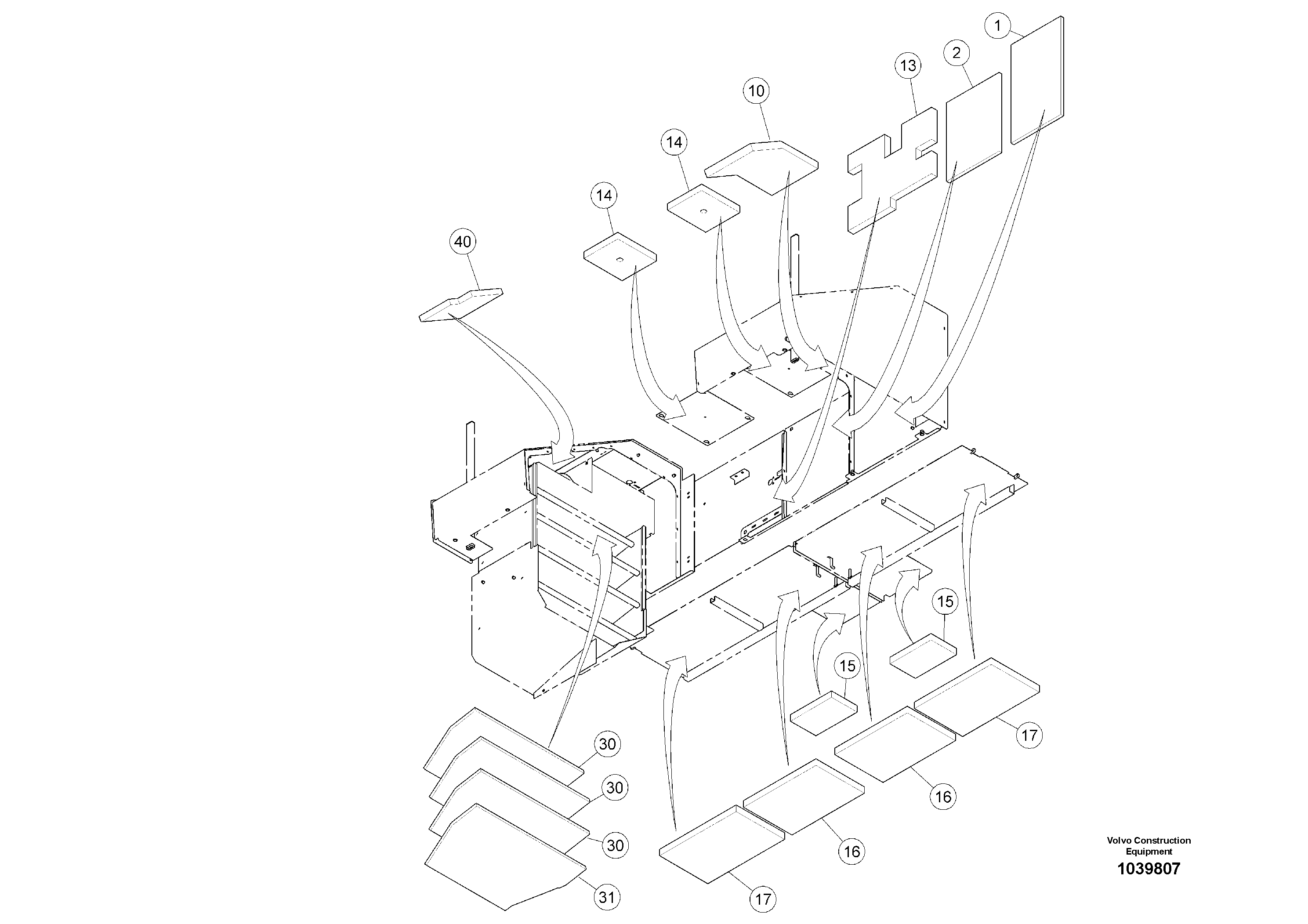 Схема запчастей Volvo ABG5870 - 52886 Sound Insulation ABG5870 S/N 22058 -