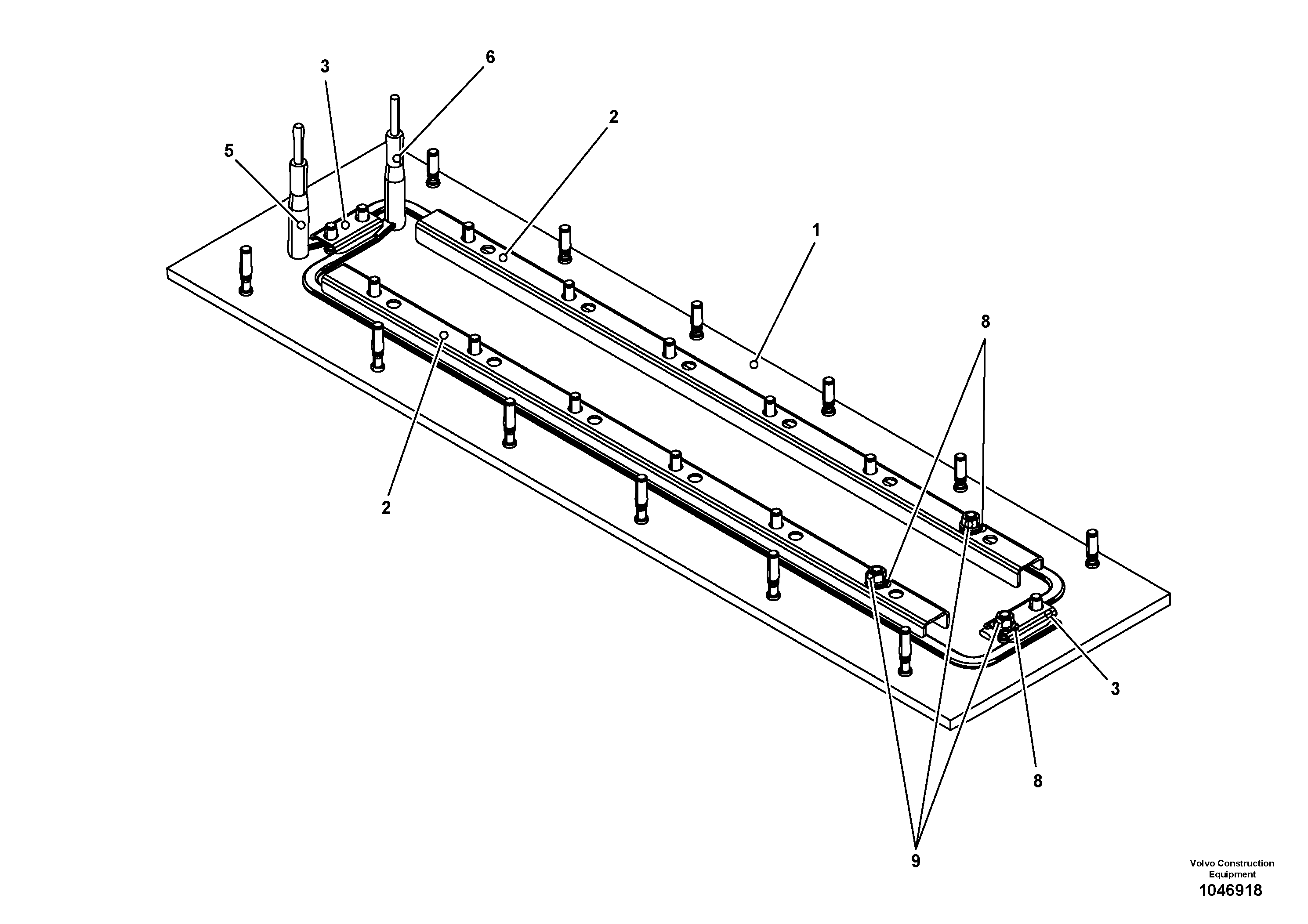 Схема запчастей Volvo ABG5870 - 76898 Heated base plate for basic screed VB 78 ETC ATT. SCREED 2,5 - 9,0 M ABG5770, ABG5870, ABG6870