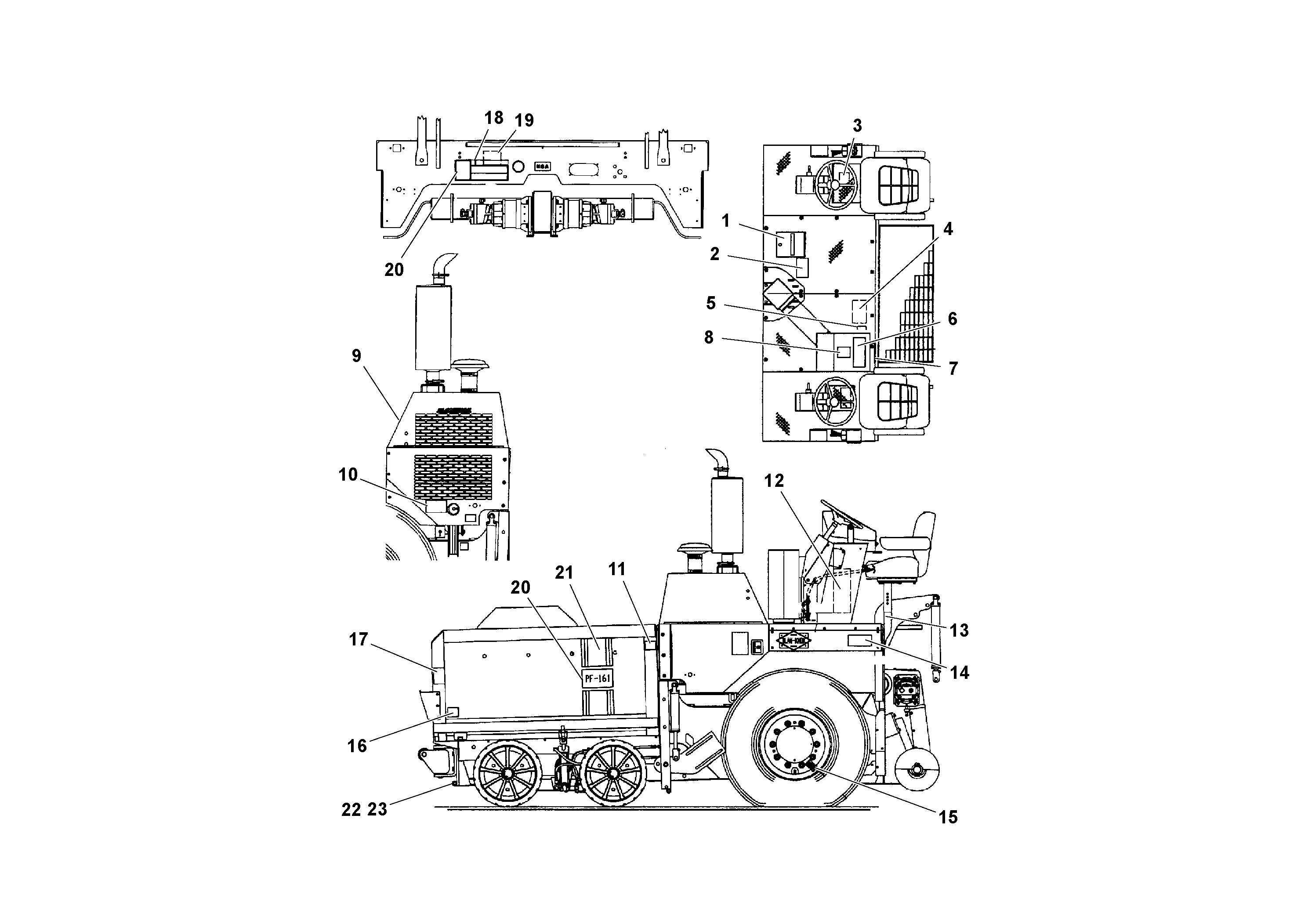 Схема запчастей Volvo PF161 - 68580 Striping, Decals, and Instruction Plates PF161 S/N 197506 -