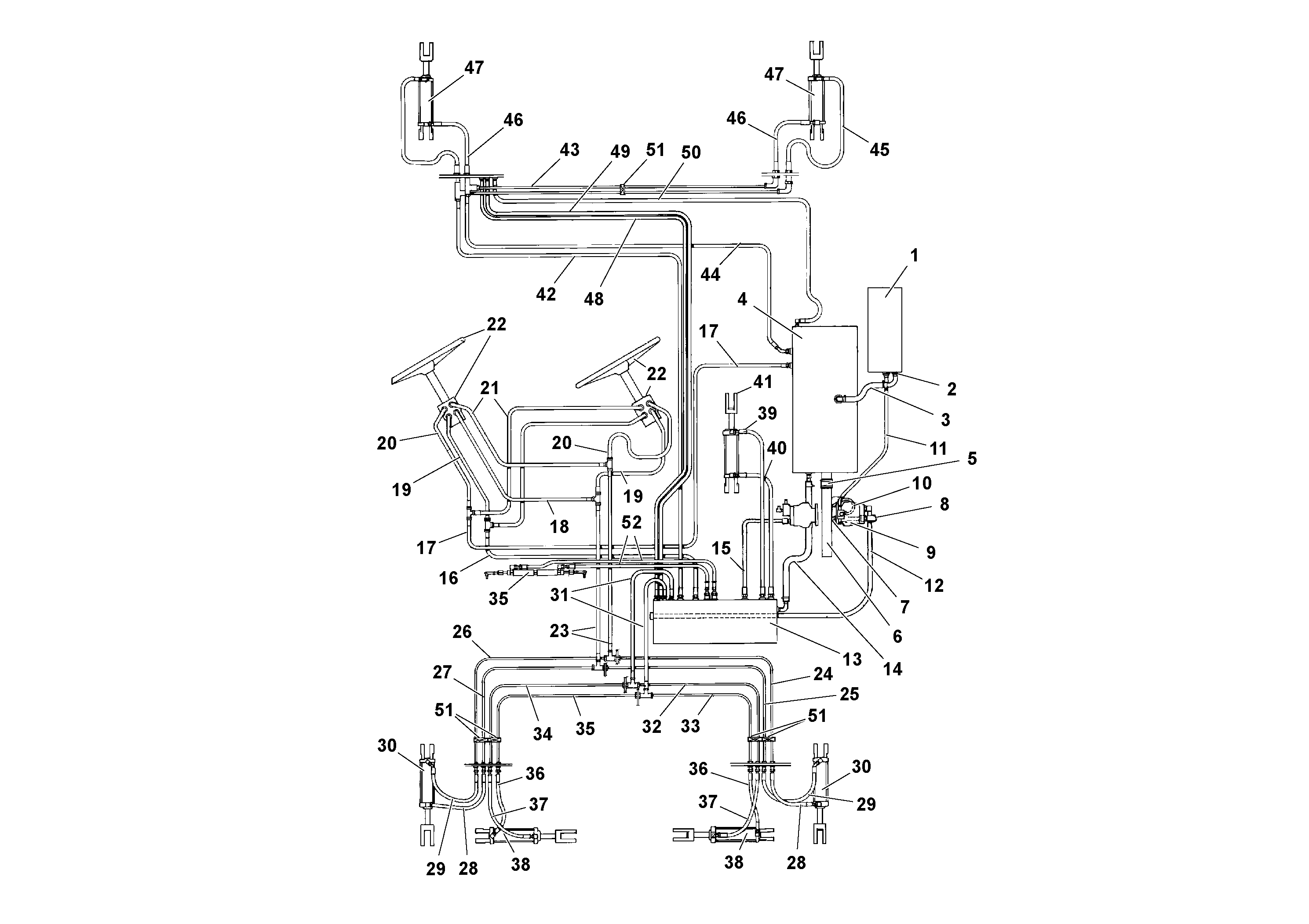 Схема запчастей Volvo PF161 - 98639 General Purpose Hydraulic System PF161 S/N 197506 -