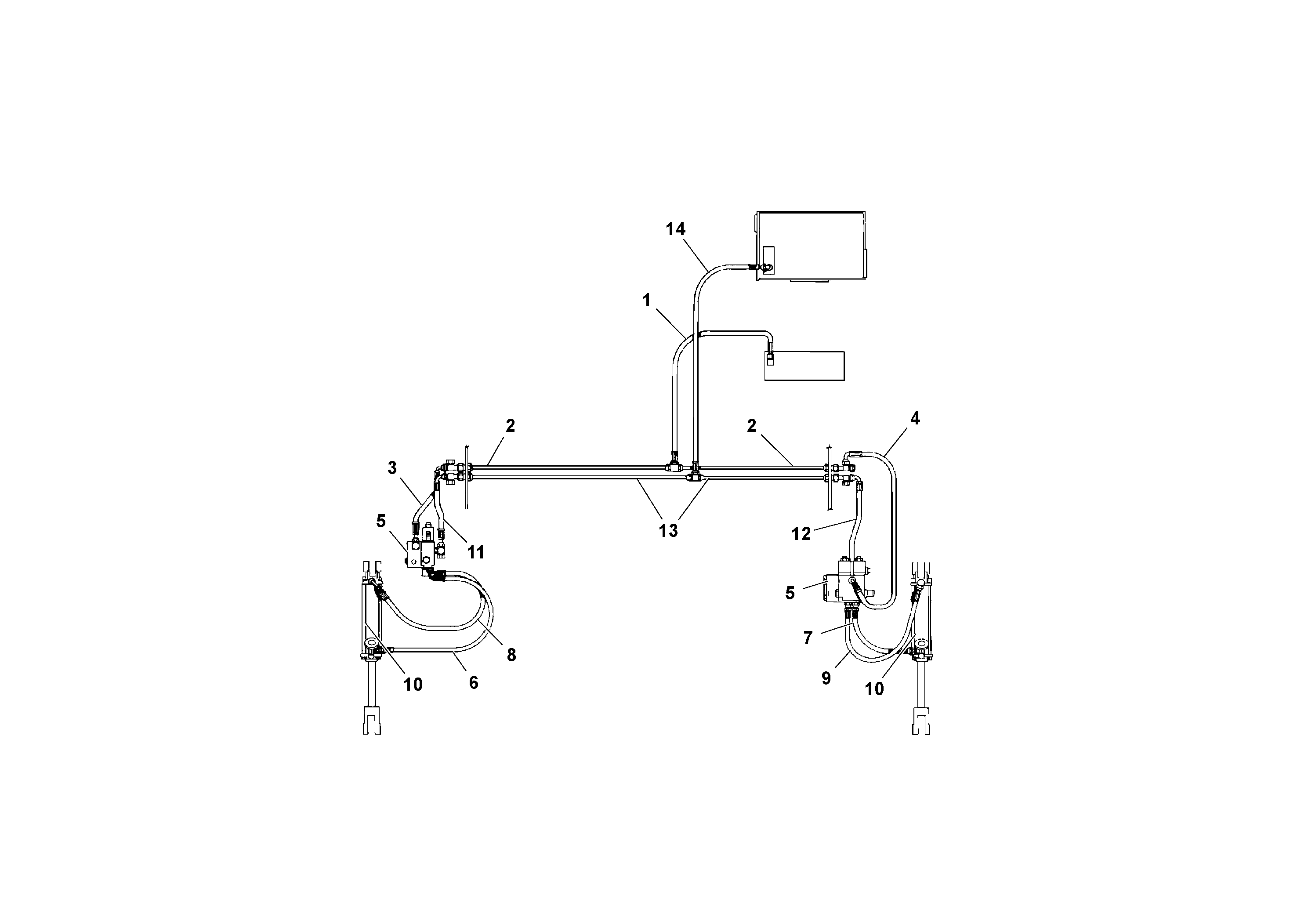 Схема запчастей Volvo PF161 - 67225 Automatic Level Control Hydraulic System PF161 S/N 197506 -