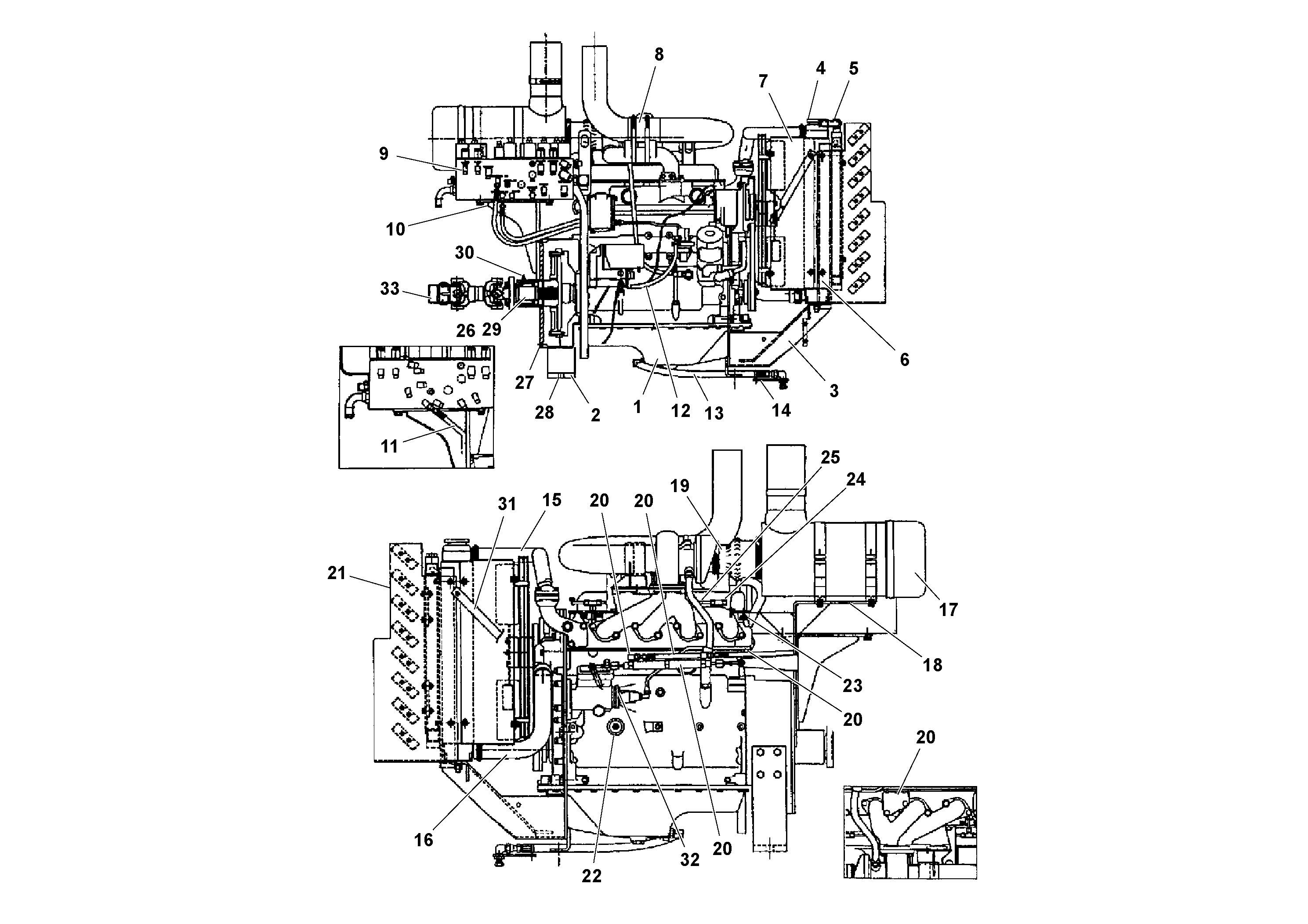 Схема запчастей Volvo PF161 - 68348 John Deere Engine Assembly PF161 S/N 197506 -