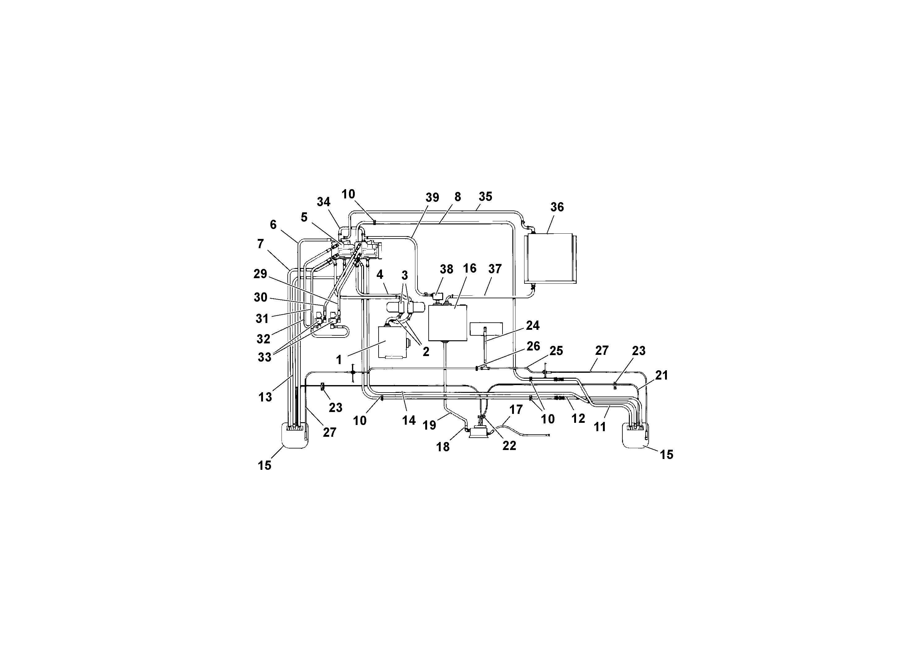 Схема запчастей Volvo PF161 - 75705 Traction Drive Hydraulic System PF161 S/N 197506 -