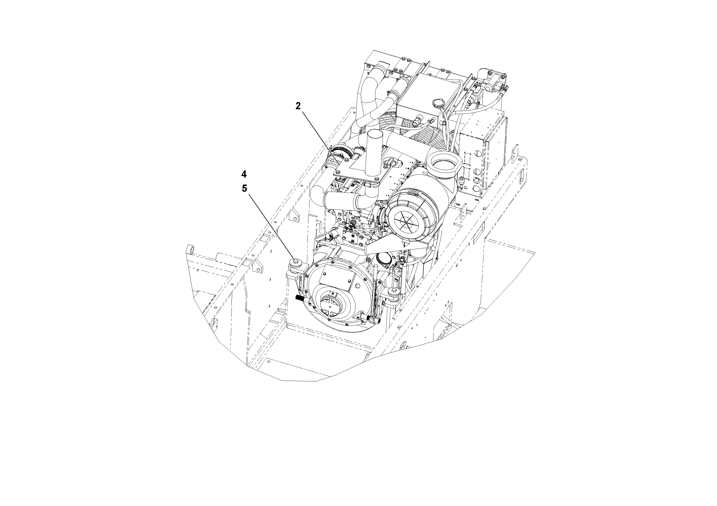 Схема запчастей Volvo PF2181 - 74393 Engine casing, Ventilation PF2181 S/N 200987-