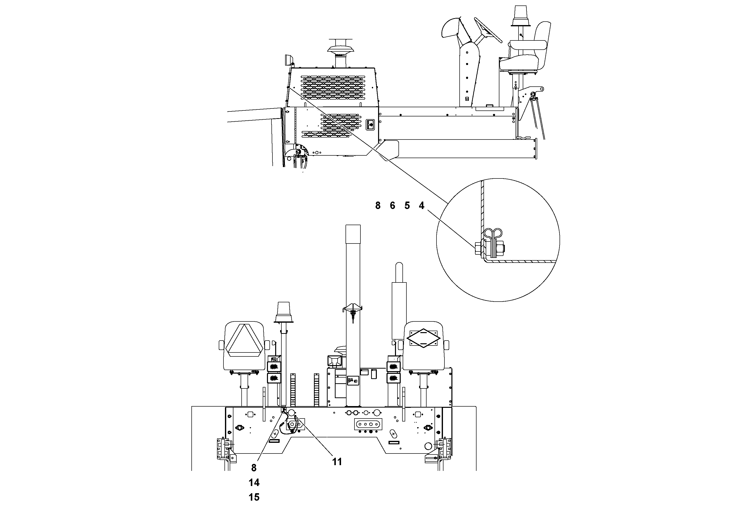 Схема запчастей Volvo PF2181 - 79726 Flood Light Installation PF2181 S/N 200987-
