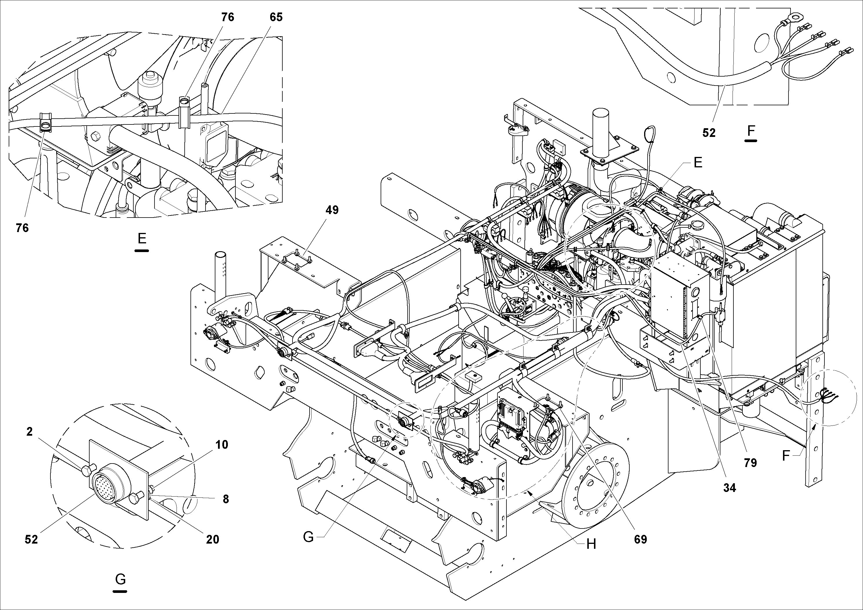 Схема запчастей Volvo PF2181 - 72372 Electrical Arrangement PF2181 S/N 200987-