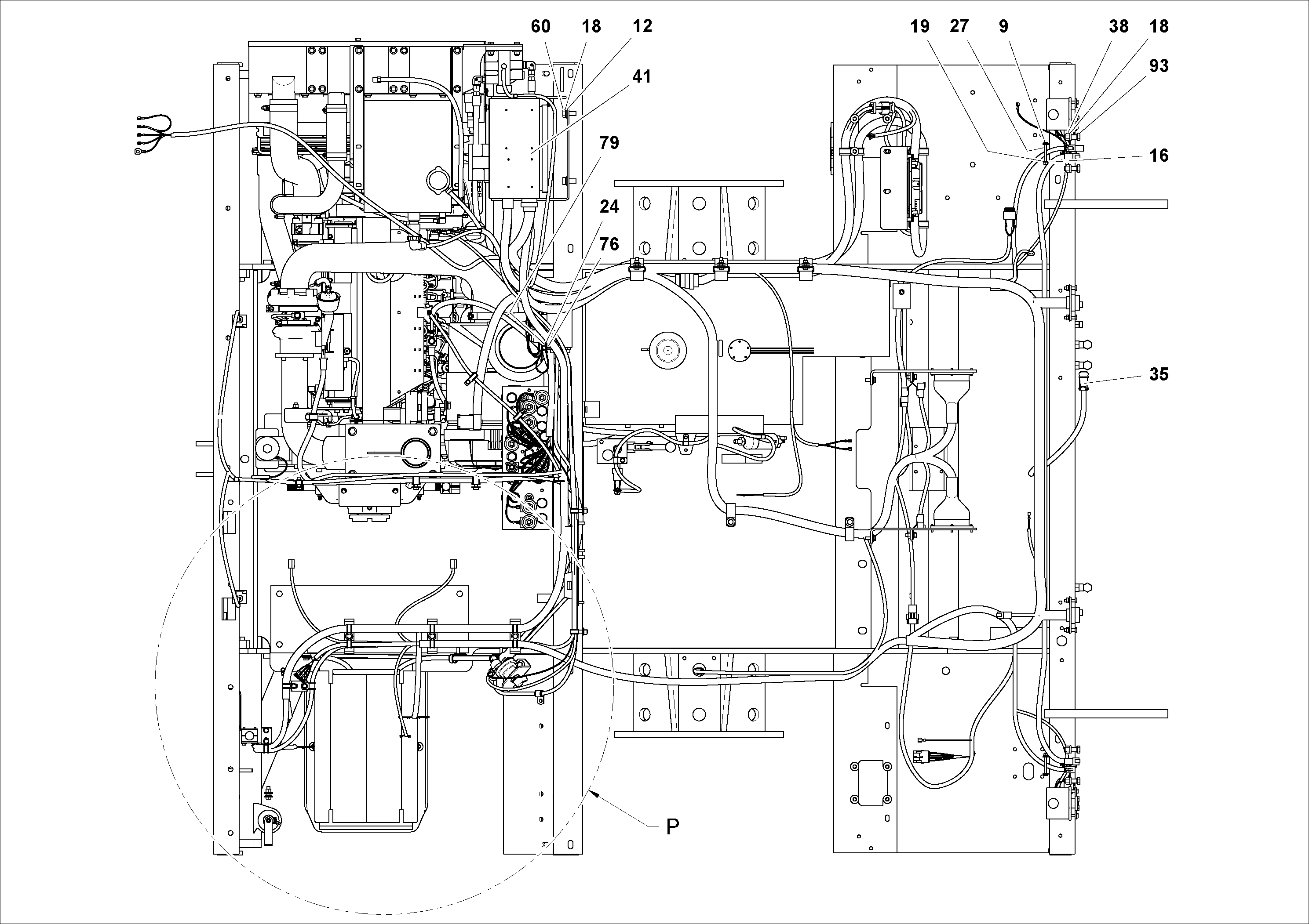 Схема запчастей Volvo PF2181 - 73127 Electrical Arrangement PF2181 S/N 200987-