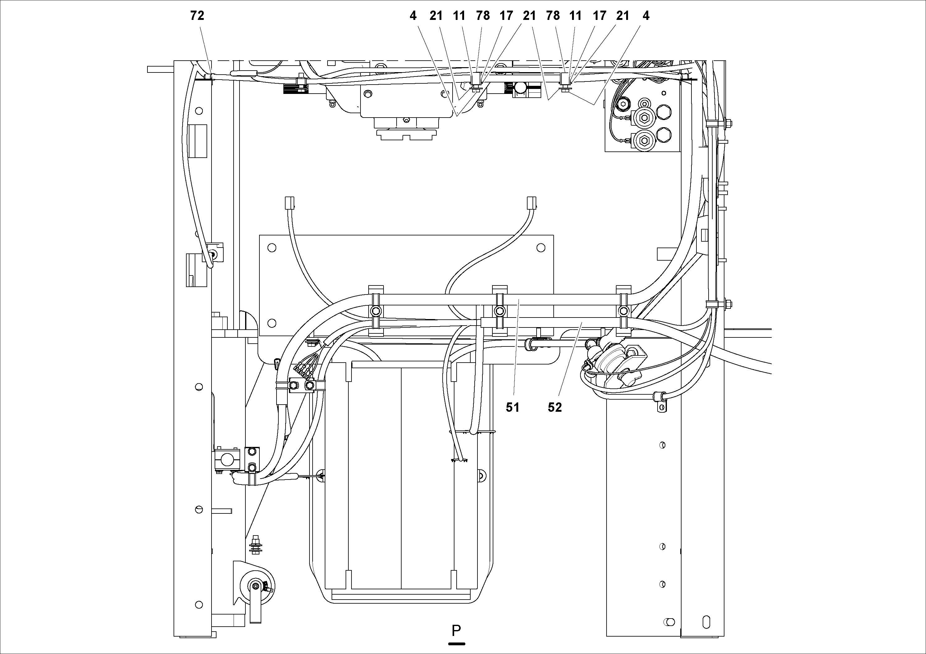 Схема запчастей Volvo PF2181 - 76171 Electrical Arrangement PF2181 S/N 200987-