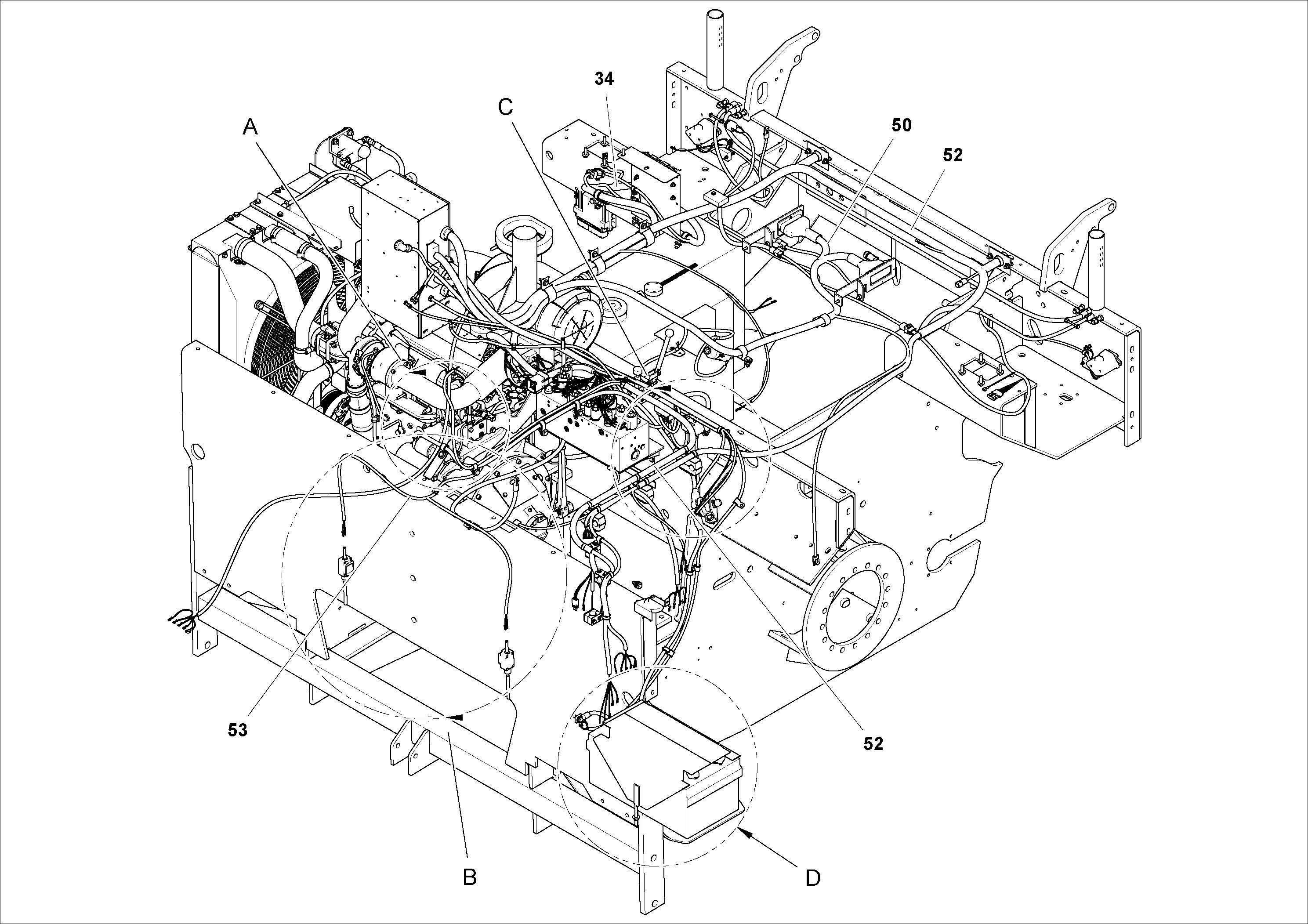 Схема запчастей Volvo PF2181 - 79752 Electrical Arrangement PF2181 S/N 200987-