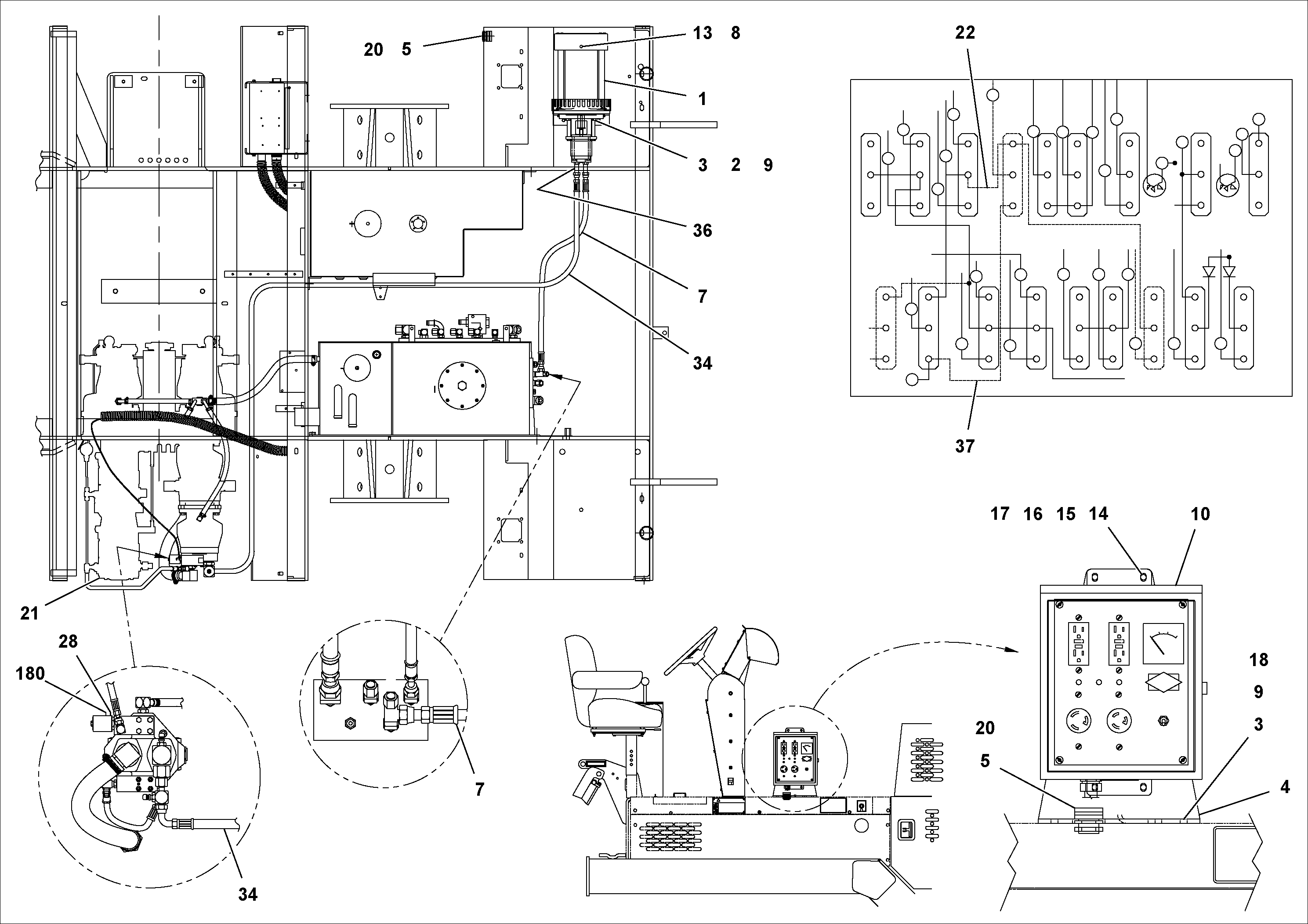 Схема запчастей Volvo PF2181 - 77193 Generator with fitting parts PF2181 S/N 200987-
